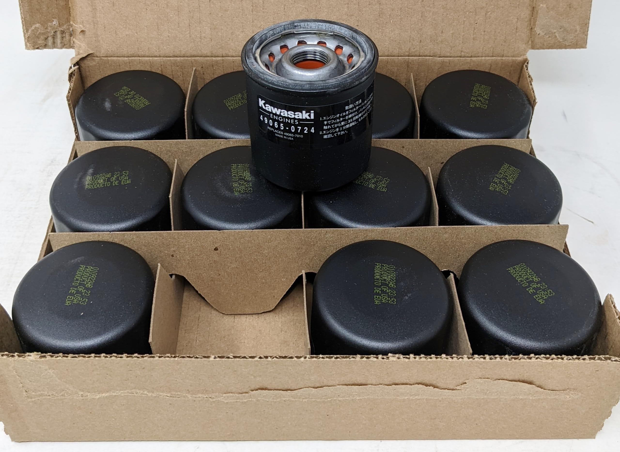 Kawasaki 49065-0724 (Case of 12) Oil Filters Fits 49065-7010 OEM