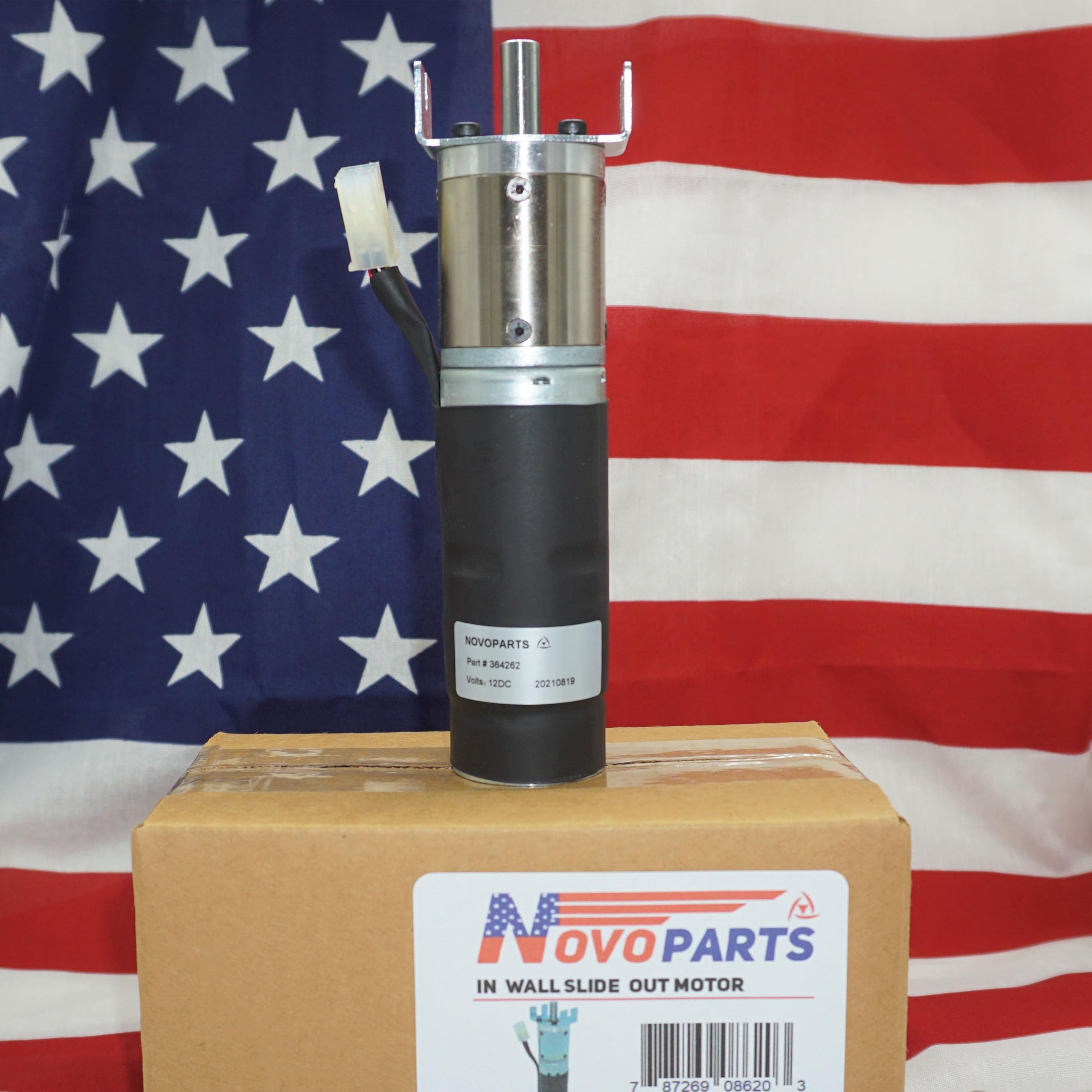 Novoparts 364262 In Wall Rv Slide Out Motor With Brake 42Mm Mid Torque Motor