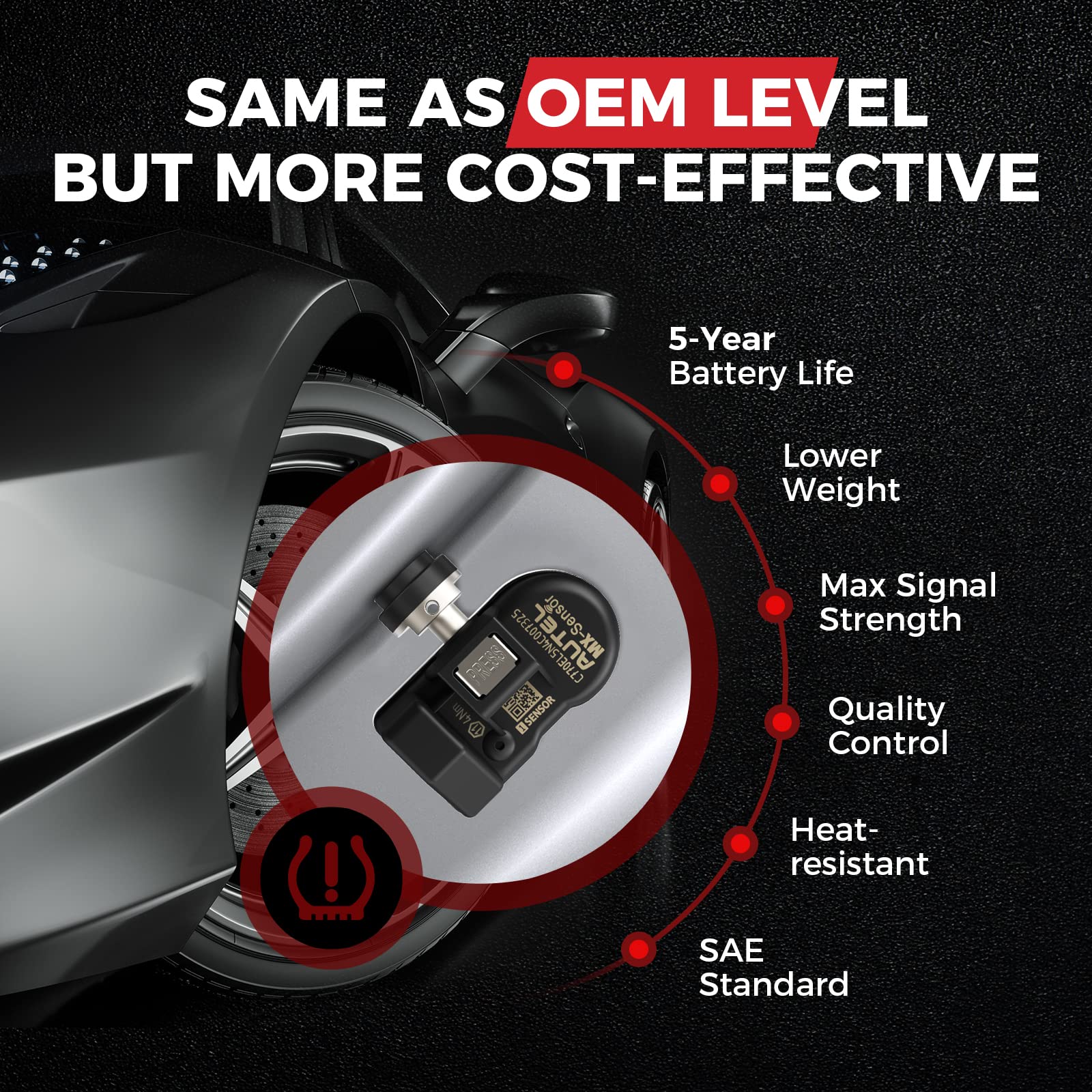 Autel Tpms Sensor 2In1 Mx-Sensor 315Mhz + 433Mhz Press-In Tire Pressure Monitor System Sensor