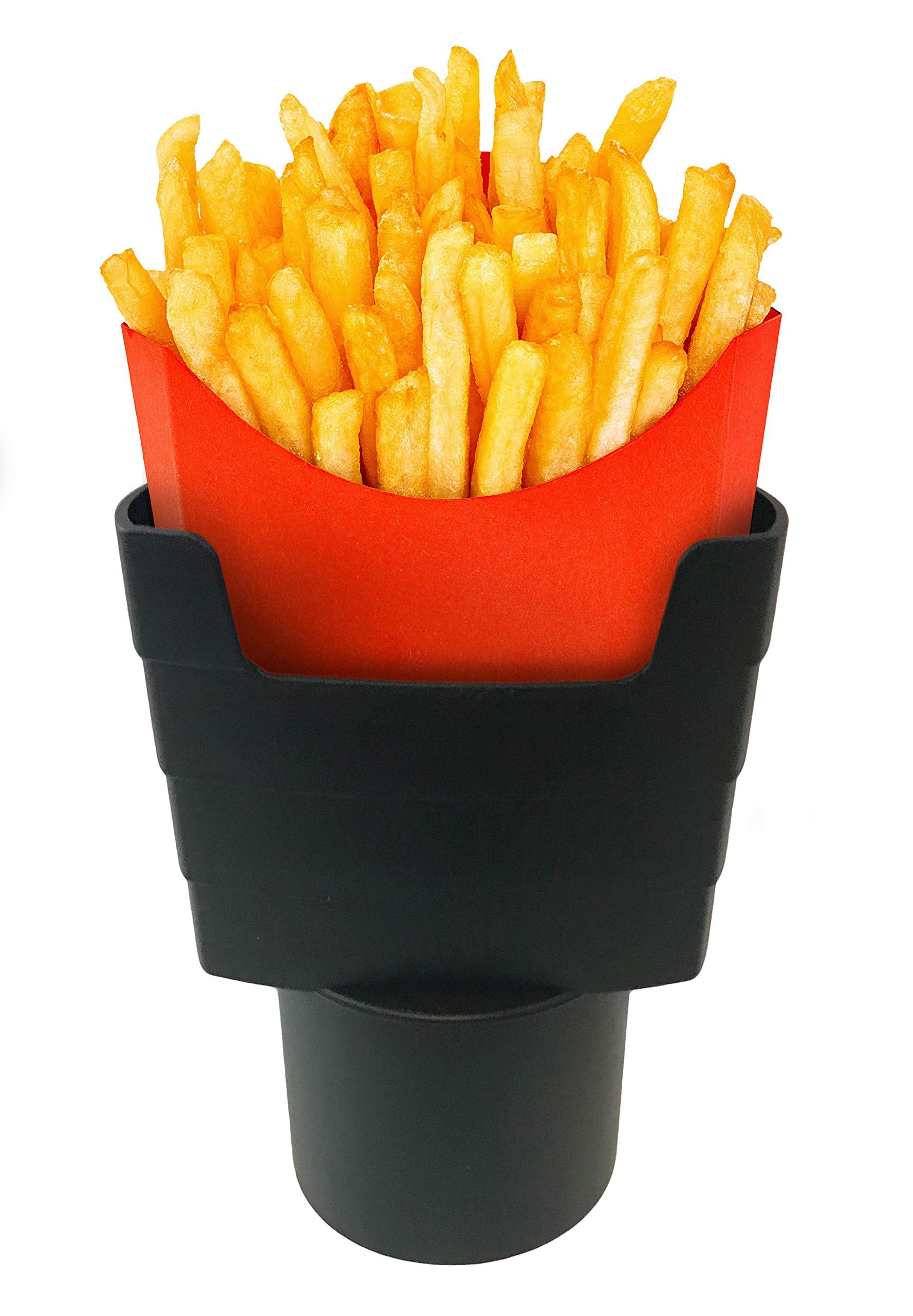 Maad 'Fries On The Fly' Universal Car French Fry Holder For Cup Holder - Perfect White Elephant Gift Idea, Stocking Stuffer