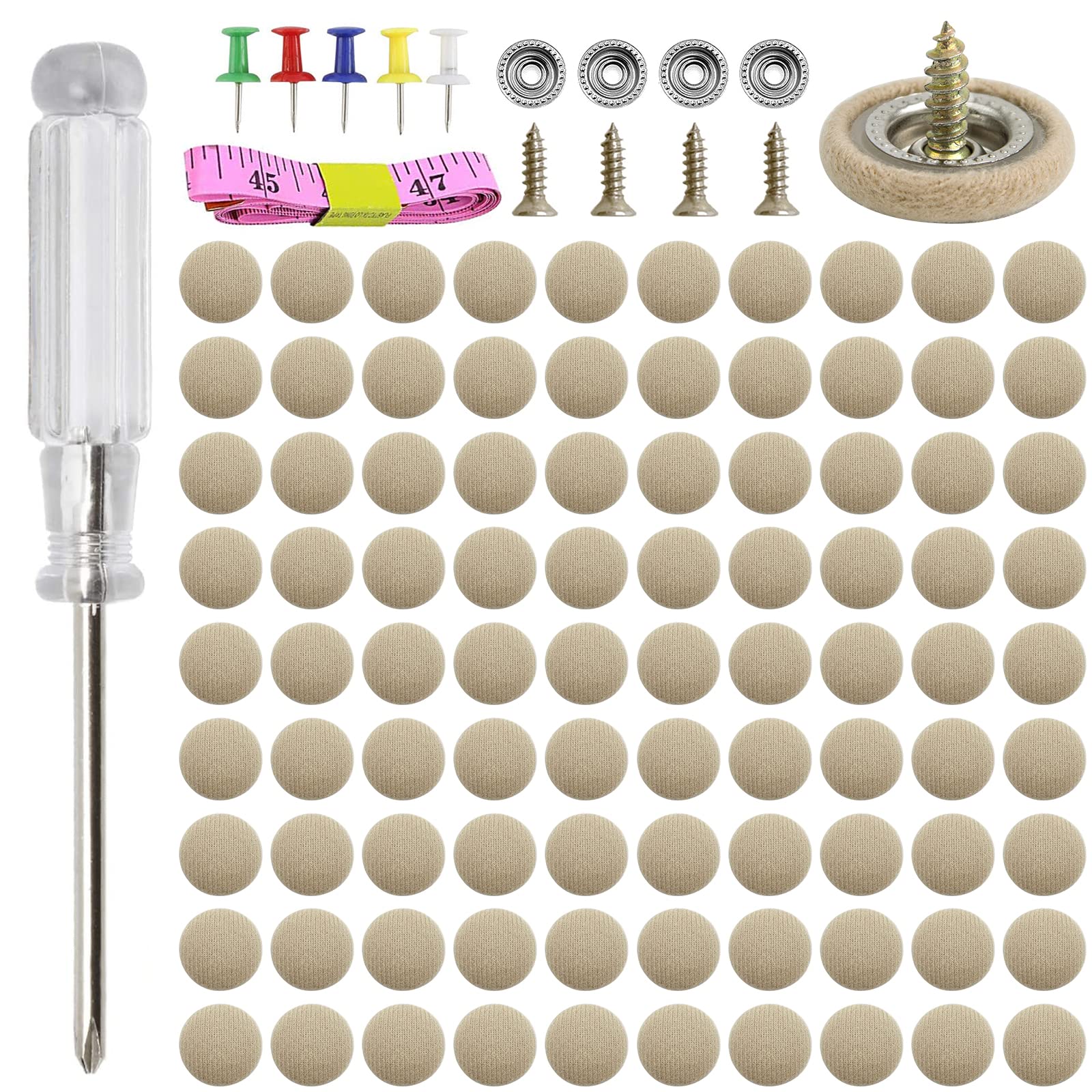 362 pcs Car Roof Repair Rivets Headliner Repair Button Auto Roof Snap Rivets Retainer for Car Roof Flannelette Fixed with Instal