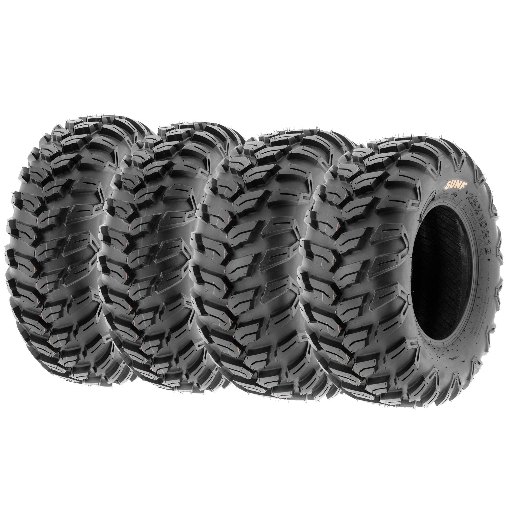 Set Of 4 Sunf A043 Xc Racing Atv Utv Radial Sport Tires 27X9R12 Front & 27X11R12 Rear, 6Pr, All-Terrain Off-Road & Track