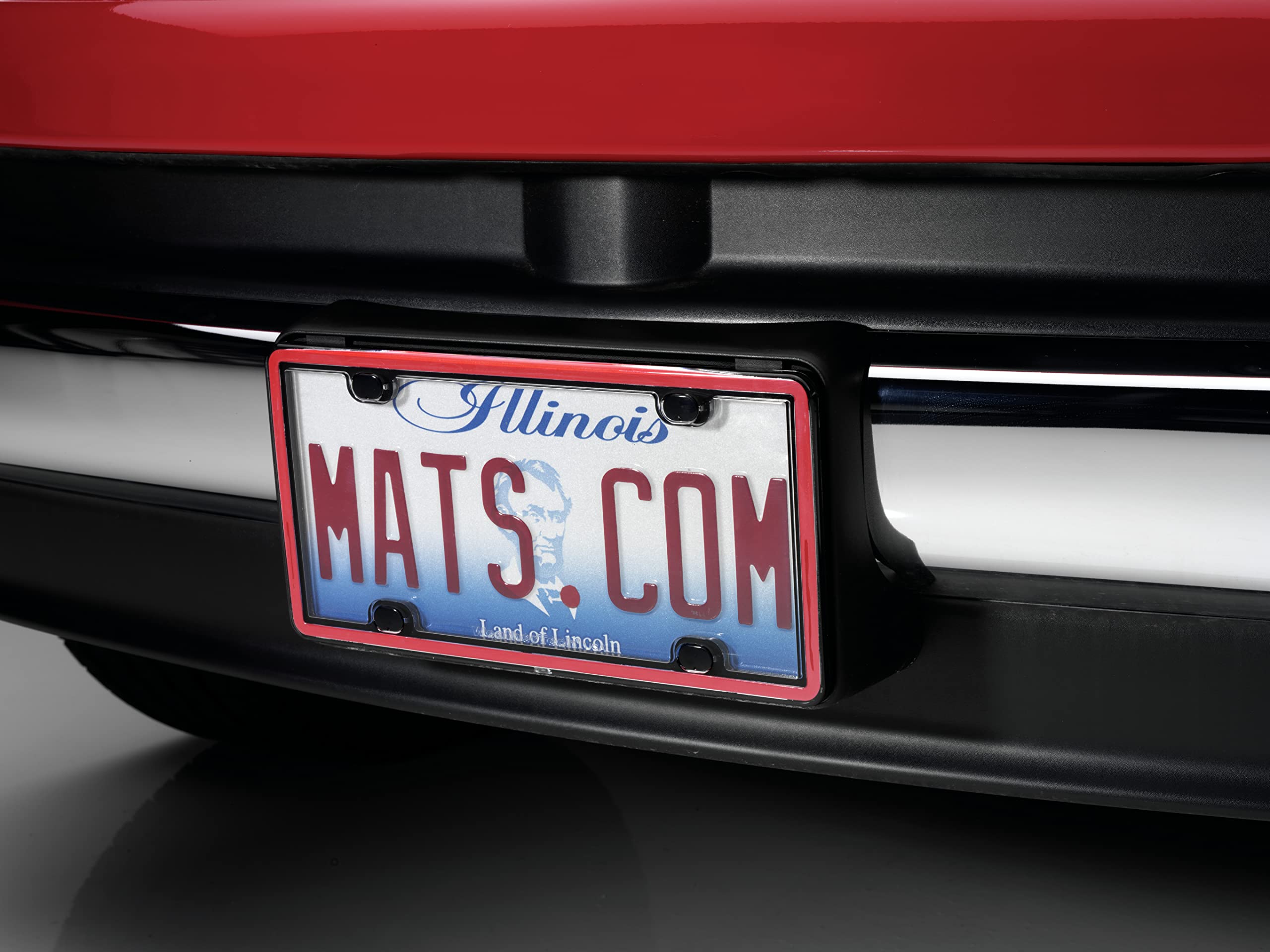 Weathertech Clearcover License Plate Cover And Frame, Red/Black