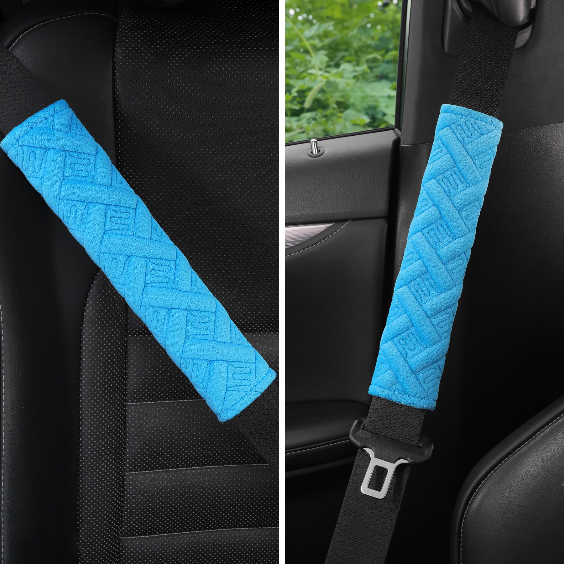 Justtop 2-Pack Universal Car Seat Belt Pads Cover For A More Comfortable Driving, Seat Belt Shoulder Strap Covers Harness Pad Fo