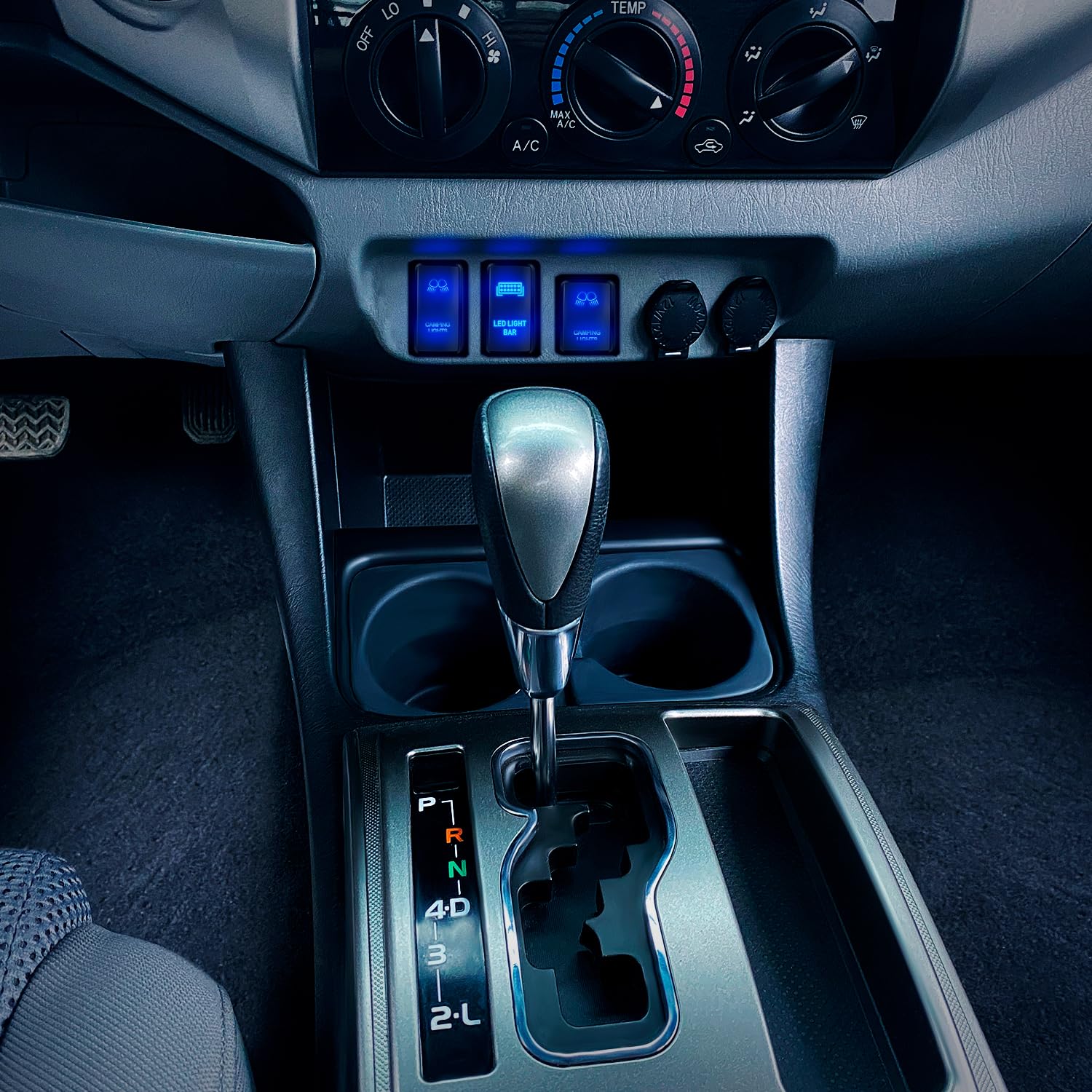 Nilight Camping Lights Push Button Switch 12V On Off Switches With Connector Wire Kit 1.54'' X 0.83'' Replacement For Toyota Fj