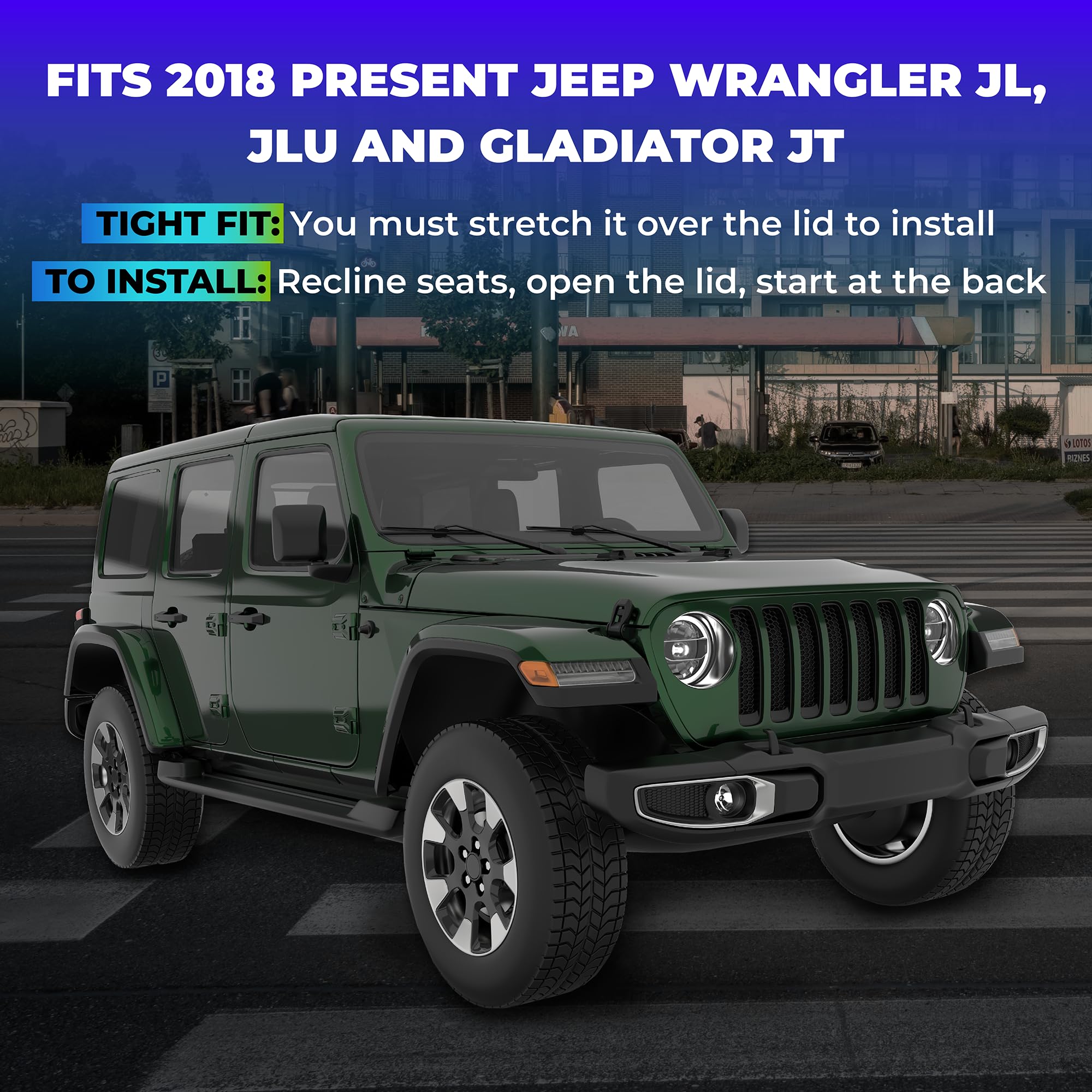 Koverz Neoprene Console Cover Armrest Pad w/Keyhole Compatible with Jeep Wrangler JL JLU Gladiator JT Sahara Rubicon Unlimited 2