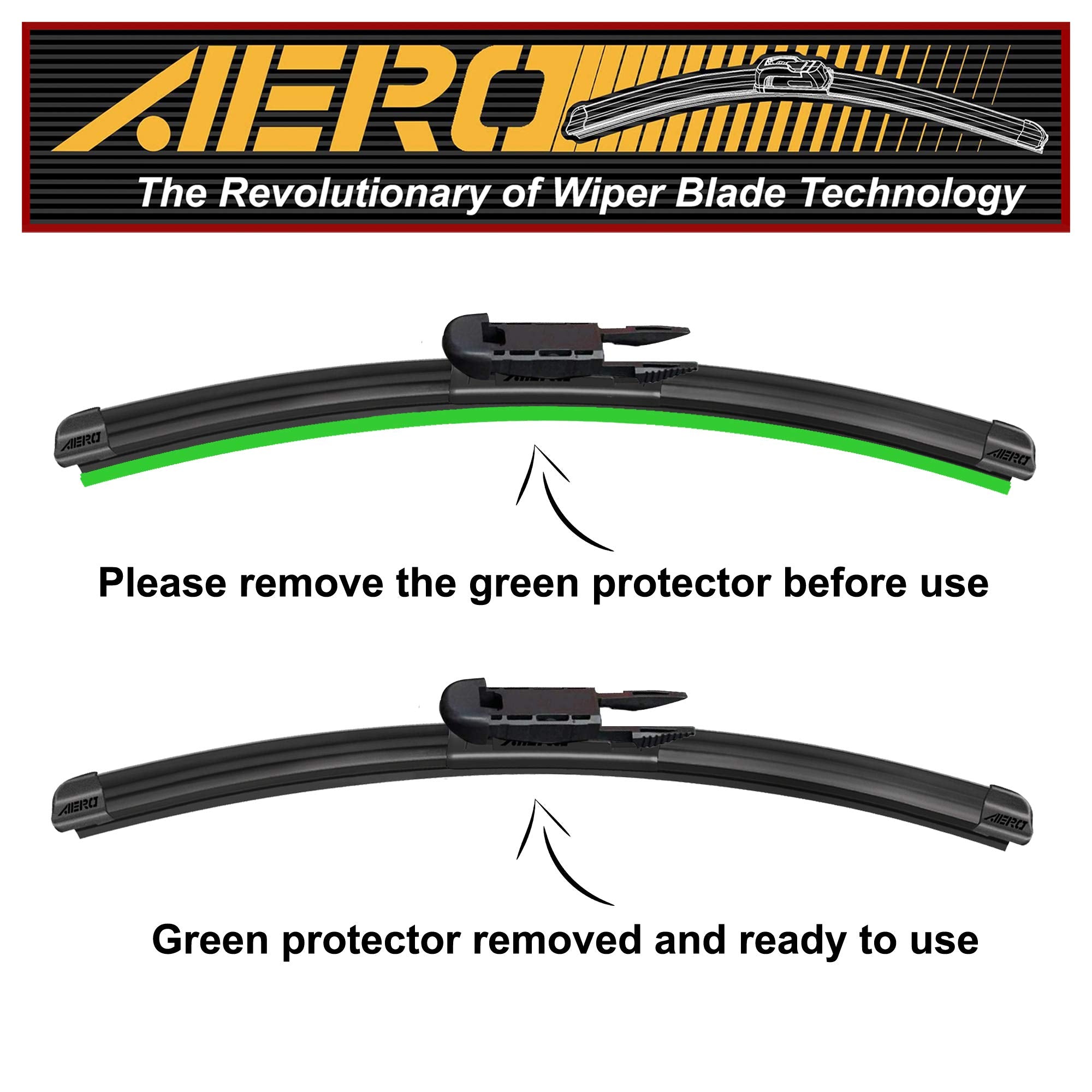 Aero Avenger 24''+21'' Premium All-Season Beam Windshield Wiper Blades Oem Replacement For Buick Lucerne 2011-2006 (Set Of 2)