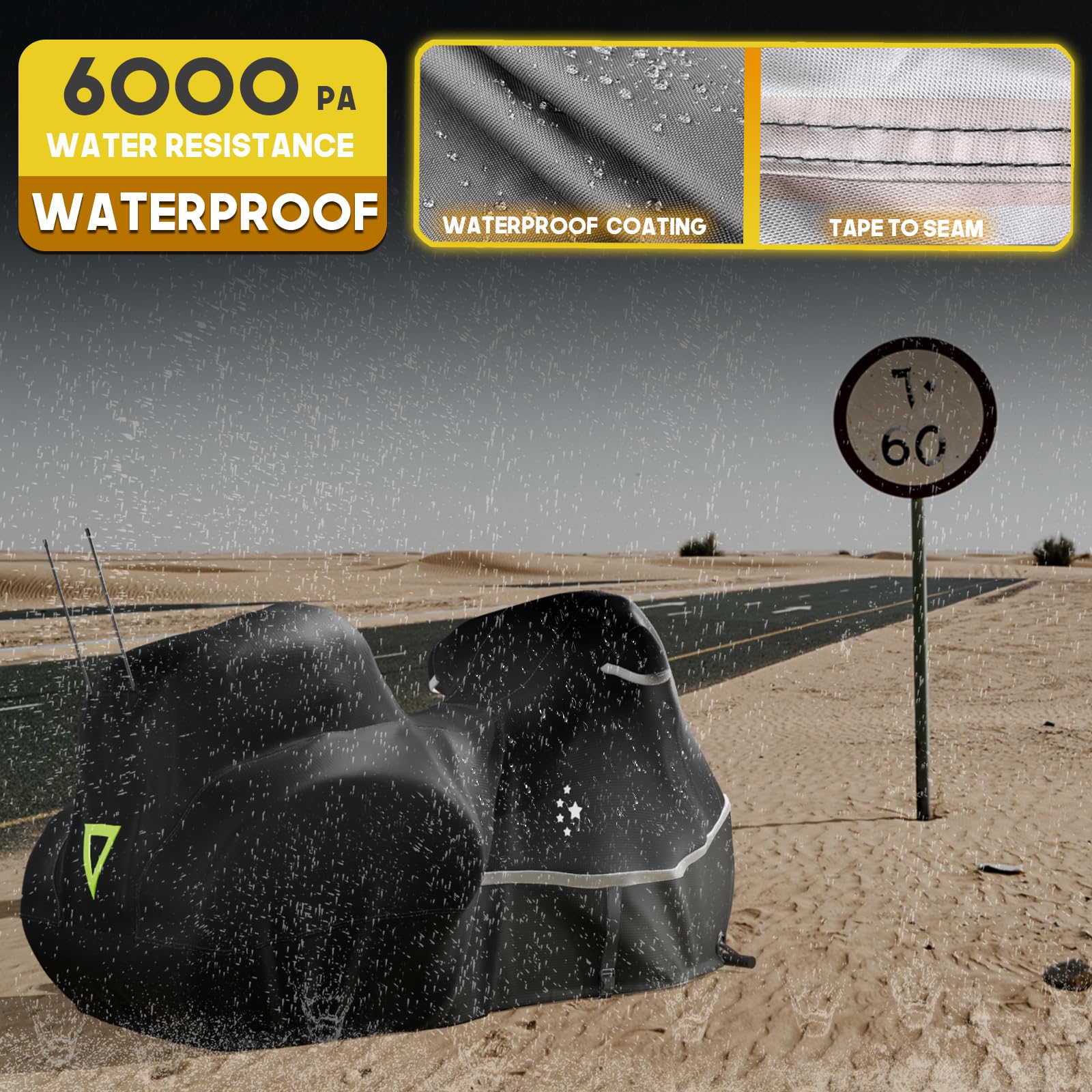 Li Libzaki Motorcycle Cover With Side+Top Box Heavy Duty 420D Waterproof For Touring Models Harley Davidson Ultra Limited,Road G