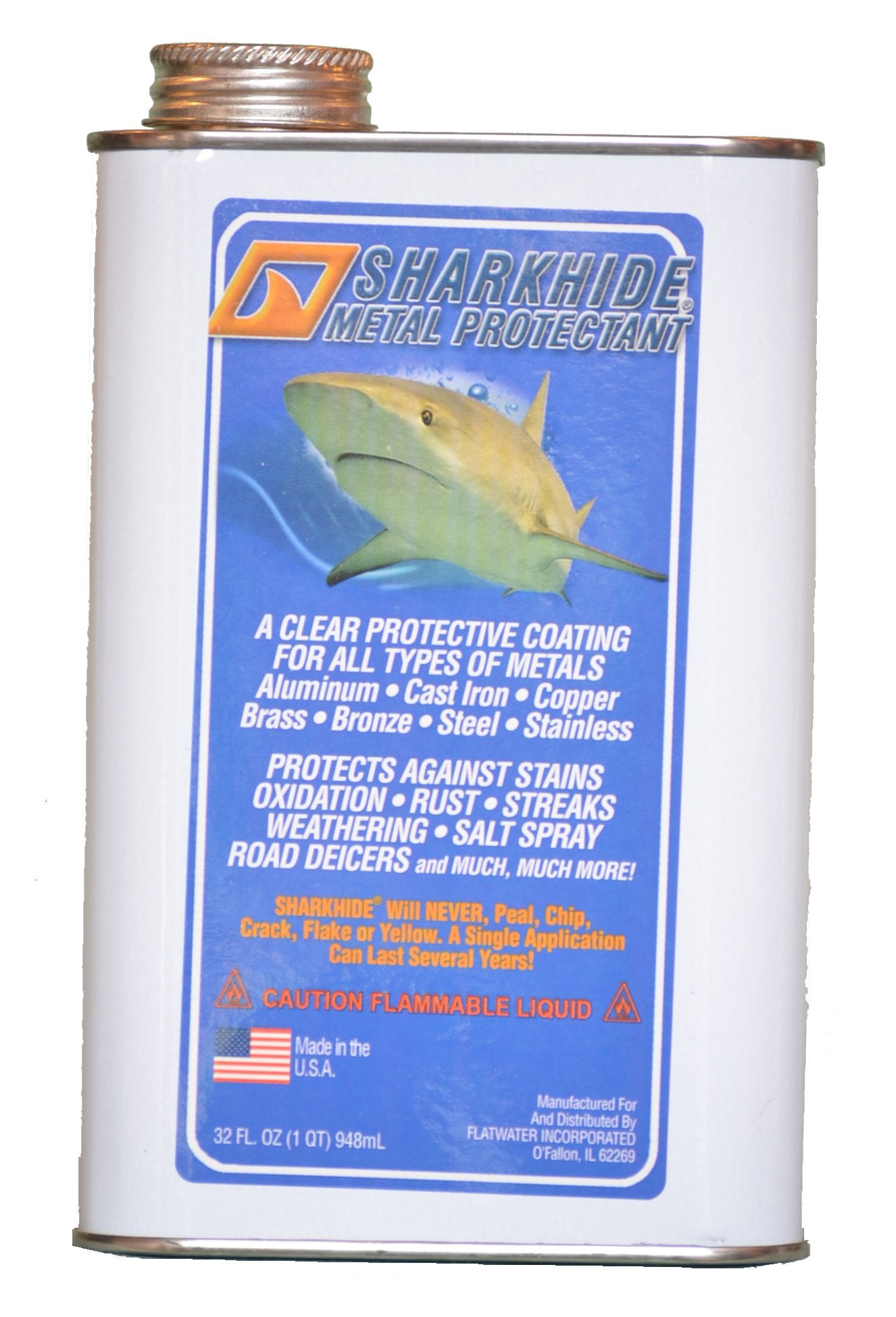 Sharkhide Metal Protectant | Aluminum, Cast Iron, Copper, Brass, Bronze, Steel | Rust, Stain, Oxidation, Streak, & Weathering Pr