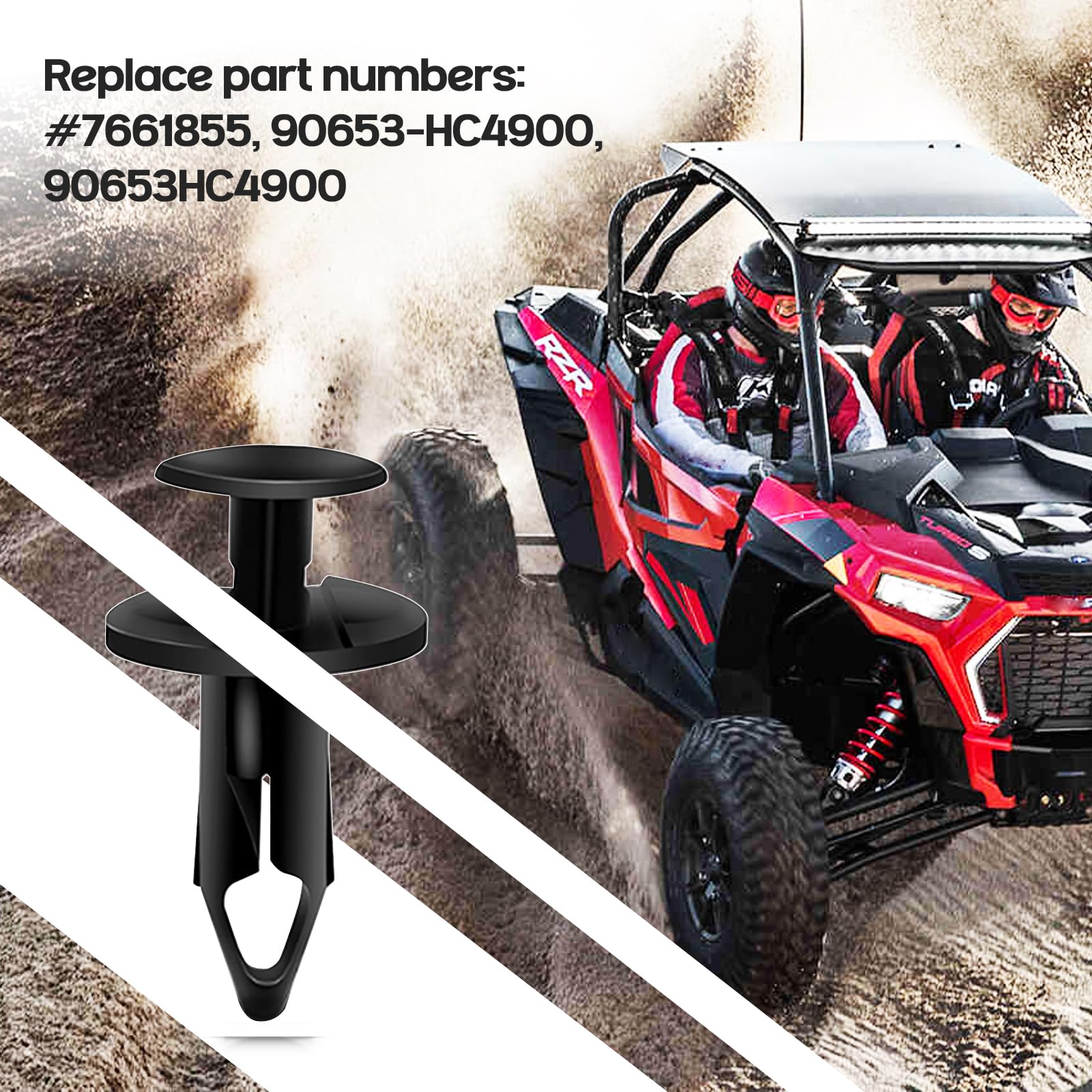 UNIGT 150pcs ATV UTV Body Fastener Rivets Push Pin Compatible with Can Am 293150089 Polaris 7661855 RZR Ranger Suzuki Kawasaki R