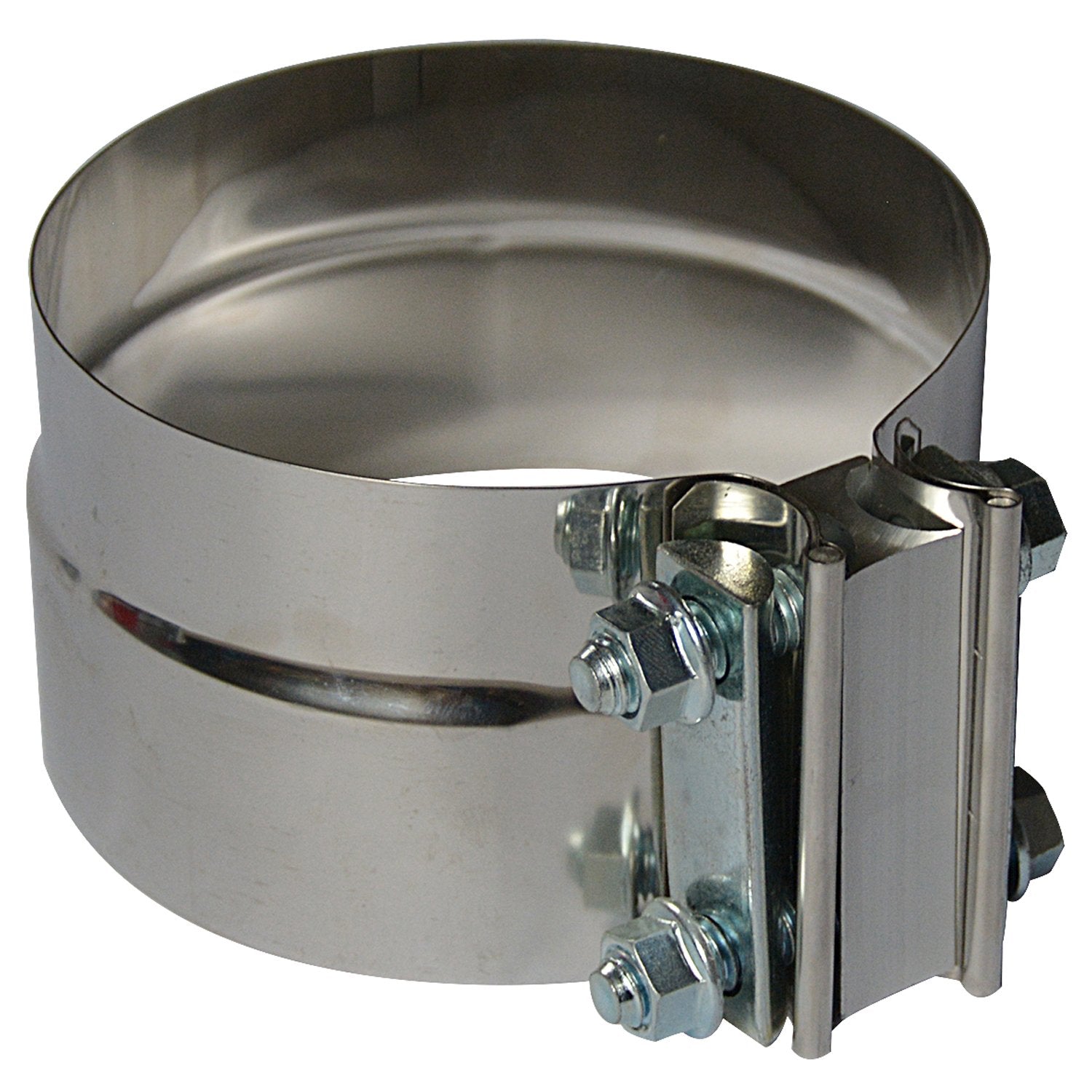 Roadformer 4 Inch Exhaust Clamp - Lap Joint Exhaust Band Clamps Preformed Stainless Steel (2 Pack)