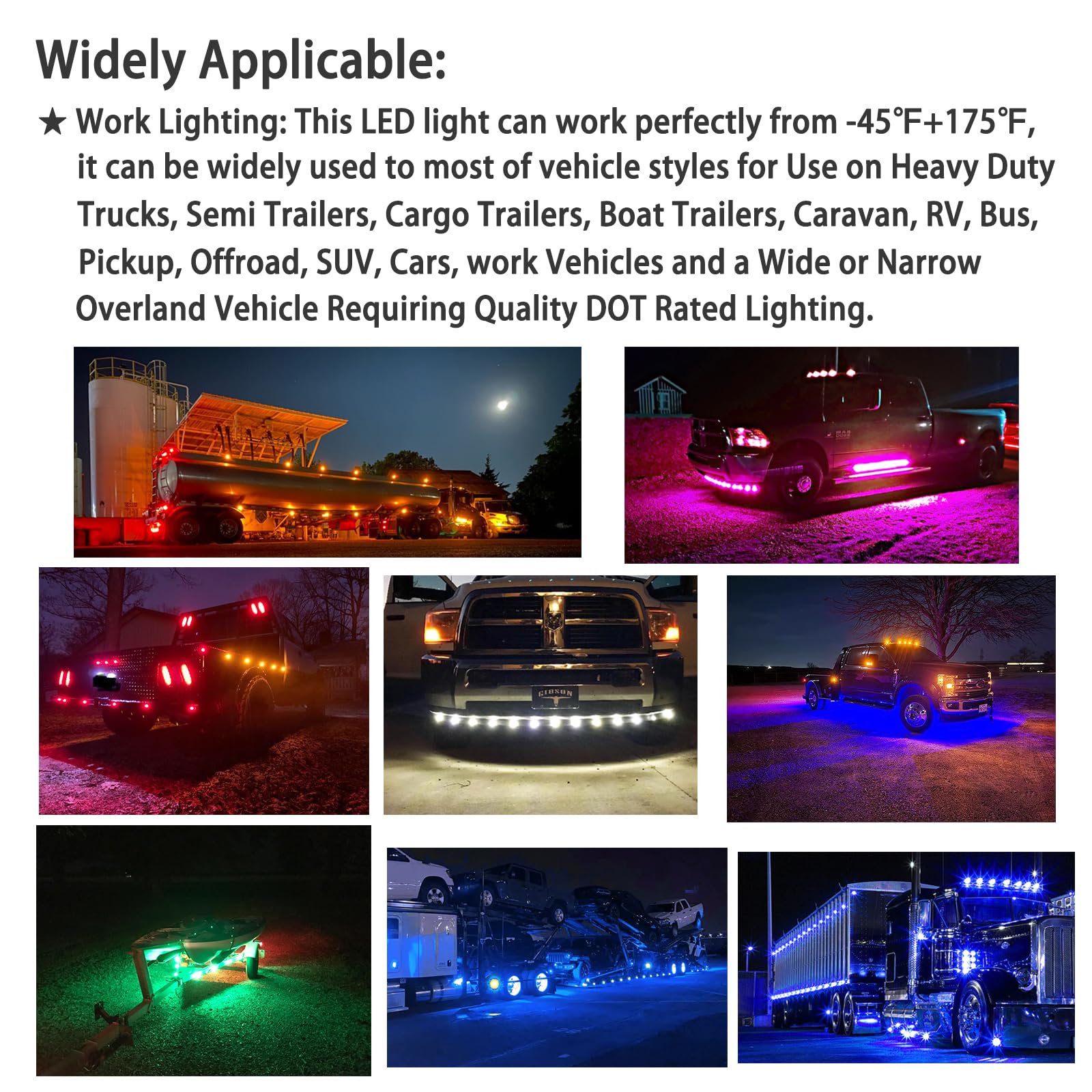 Keing 50Pcs 3/4 Inch Trailer Marker Lights Smoked Lens Red Led Side Marker Light Round Trailer Running Lights For Truck Rv Lorry