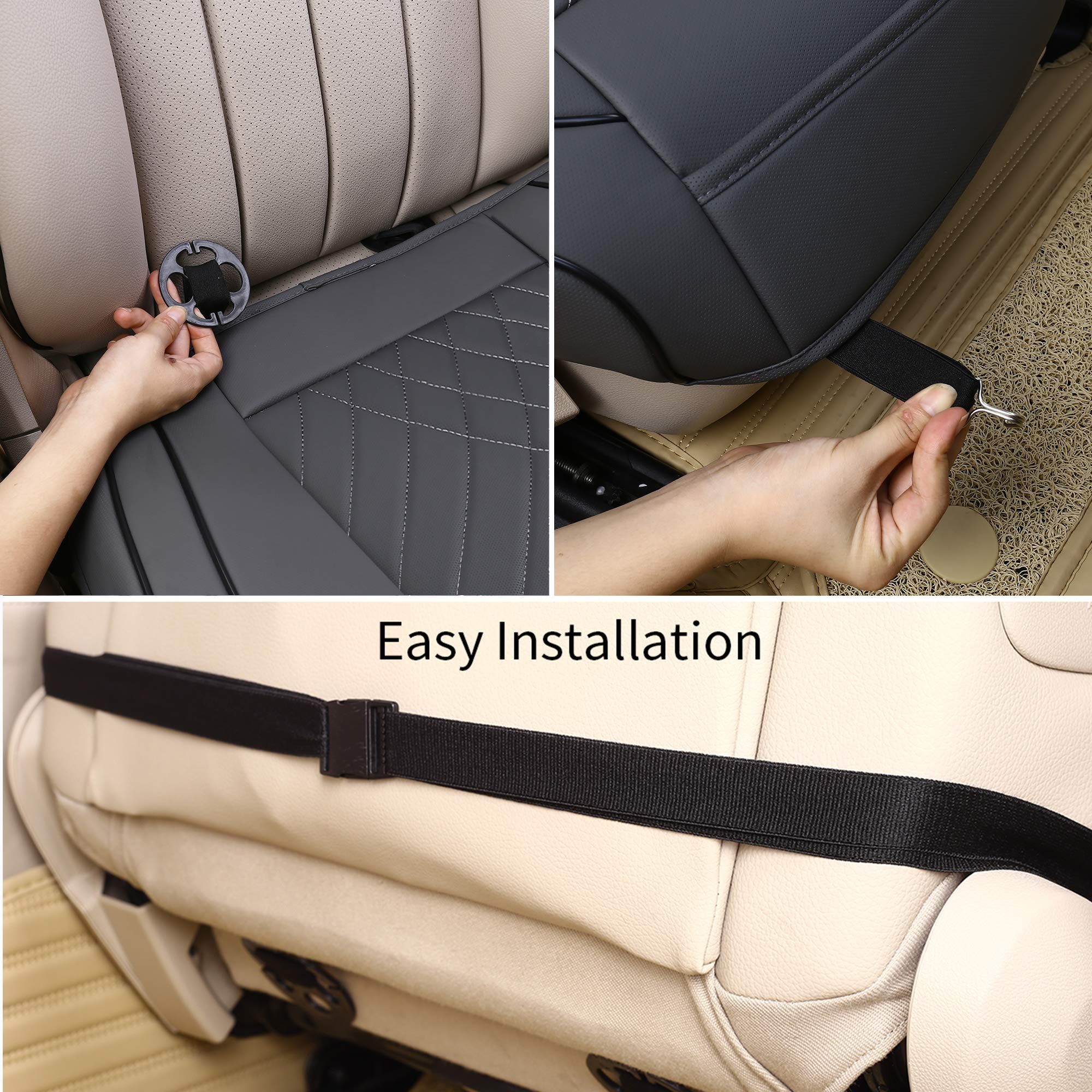 Kingphenix Car Seat Cover: Easy To Install, Fits Most Cars, Vans, Trucks, And Suvs - Gray