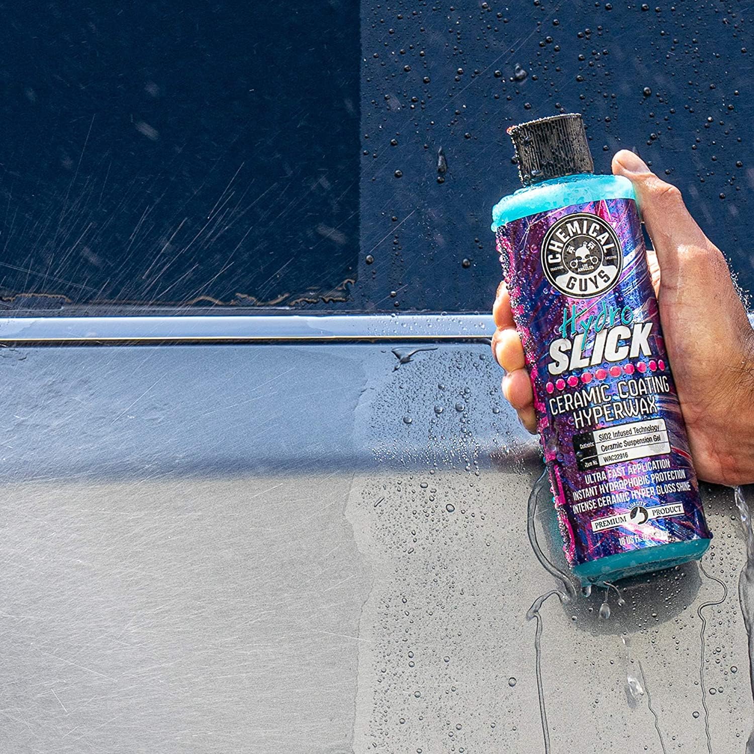 Chemical Guys WAC22916 HydroSlick Intense Gloss Sio2 Ceramic Coating Hyperwax, Hyper Gloss Shine, Safe for Cars, Trucks, SUVs, M