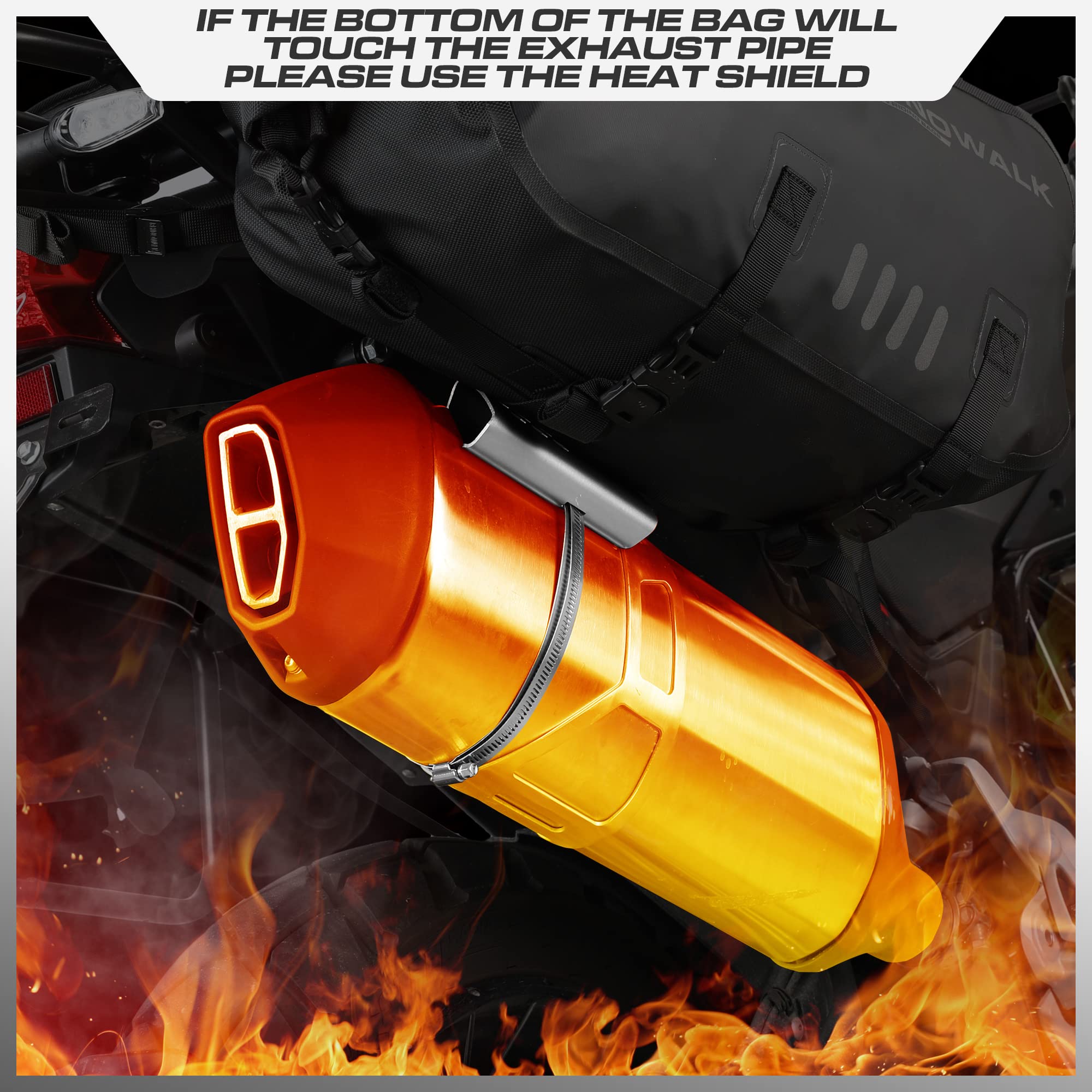 Rhinowalk Motorcycle Saddle Bags, Waterproof Anti-Vibration Motor Side Bags, Shoulder Bag 18L(9L*2), For Most Adventure And Sport Motorcycle Racks, 1 Pair