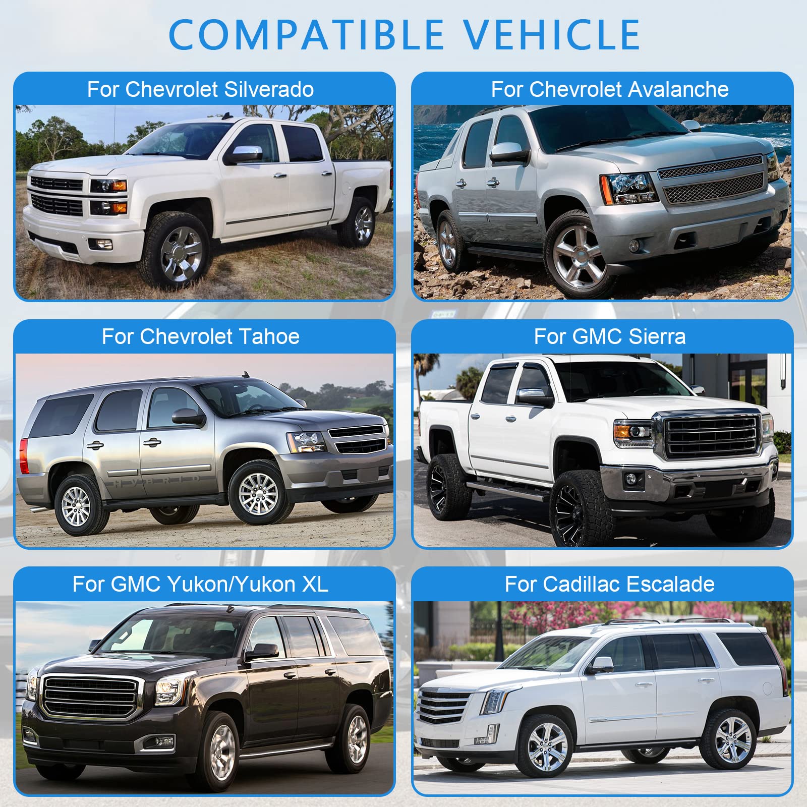 Faersi Outside Exterior Door Handle Front Driver Side For 2007-2014 Chevy Avalanche Silverado Tahoe Gmc Sierra, Yukon, Yukon Xl,