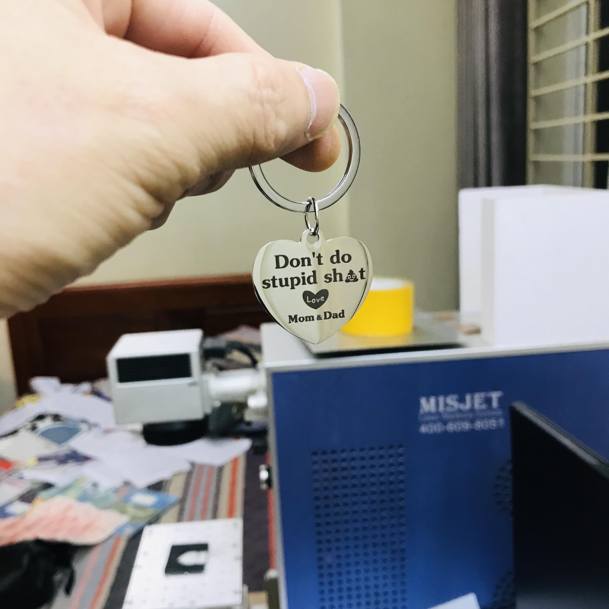 Funny Gifts For Teenage Teen Boys Girls Don'T Do Stupid Sh*T Love Mom & Dad Keychain Son Daughter Mother'S Day Father'S Day Grad