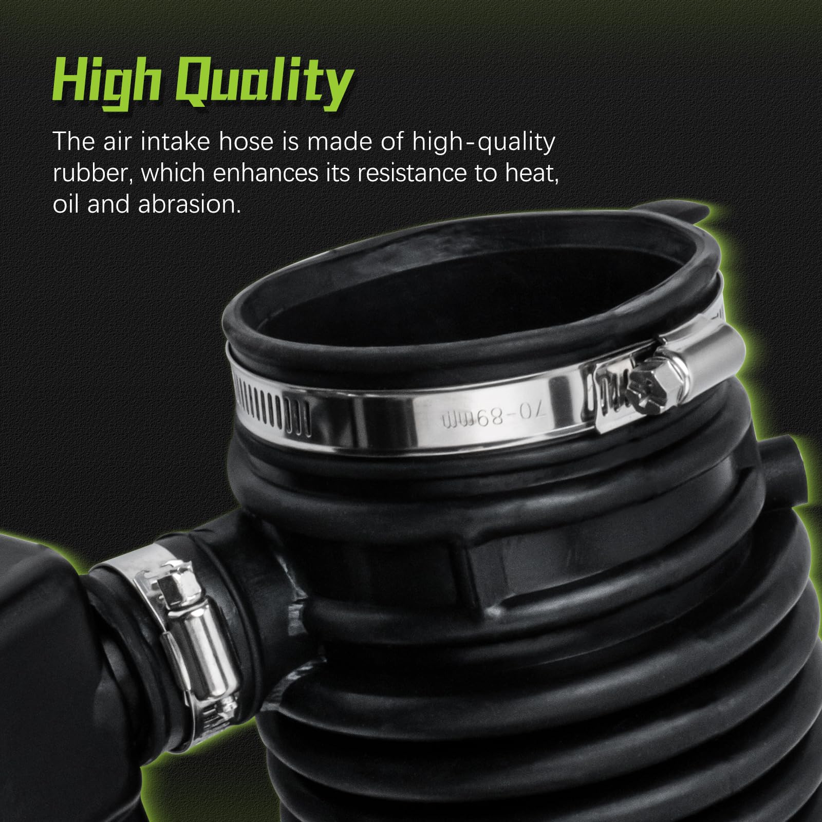 16576-1AA1A Air Cleaner Intake Hose Tube With Clamps for Nissan 2009-2014 Murano,2011-2017 Quest 16576-1AA0A 696-039