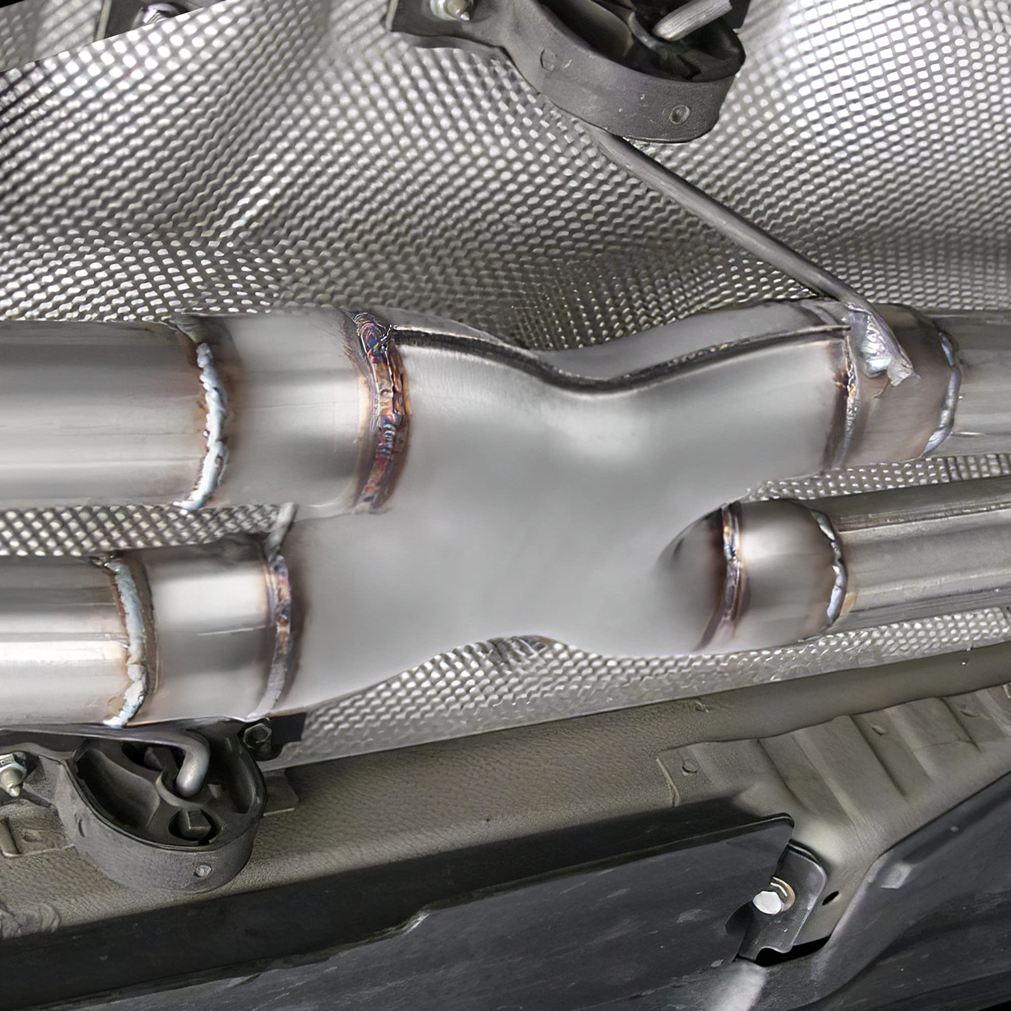 AUTOSAVER88 Exhaust X Pipe 2.5 Inch Inlet, 2.5'' Inlet 2.5'' Outlet 12'' Long 201 Stainless Steel Universal Exhaust Pipe for Smo