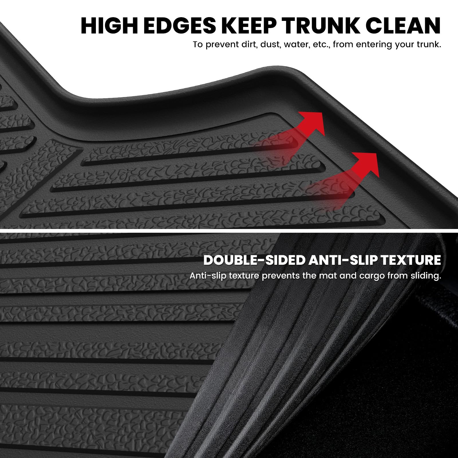 LASFIT Trunk Mat for Honda CRV 2012-2016, All Weather Custom Fit TPE Cargo Mat for CR-V 2012 2013 2014 2015 2016 Trunk Tray Carg