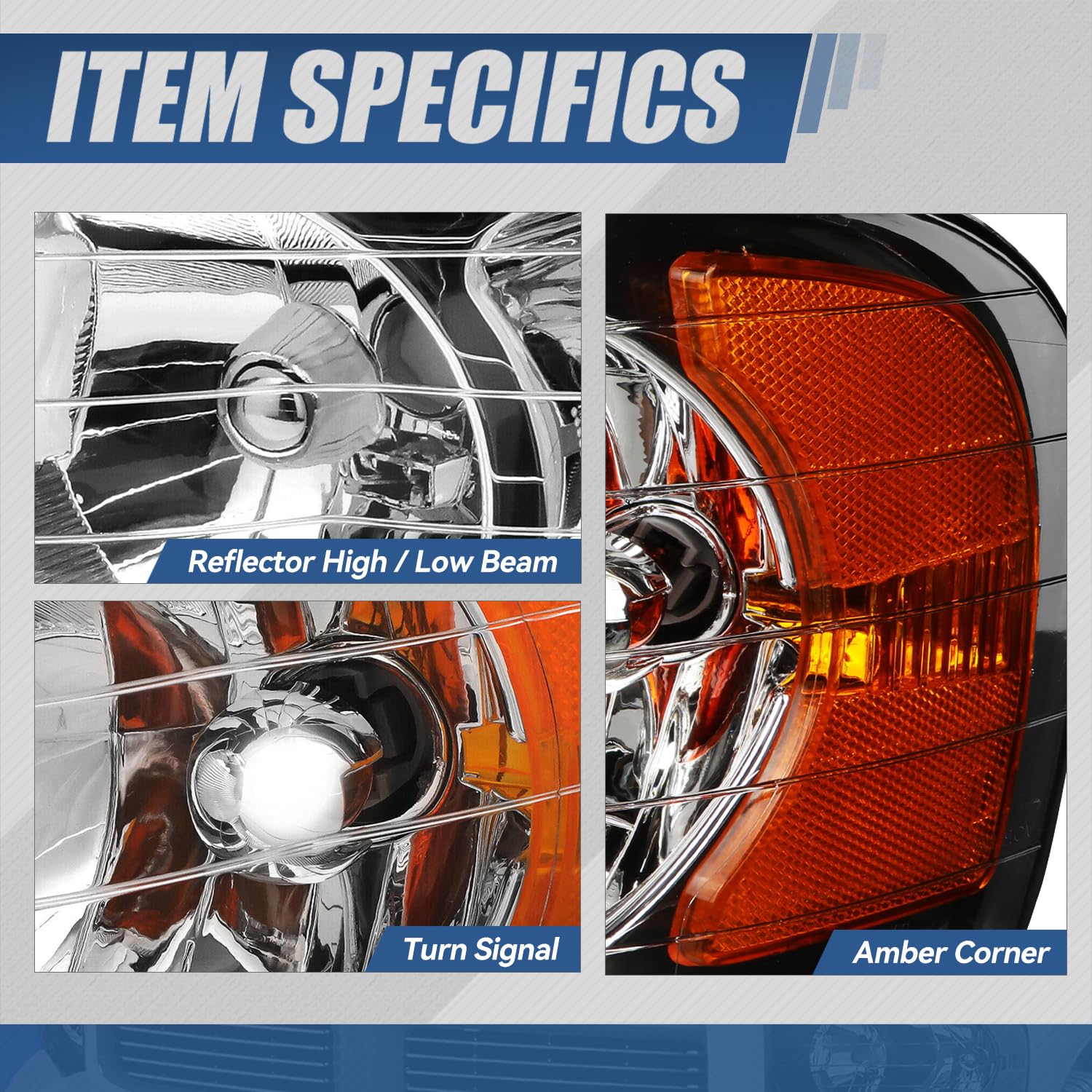 Auto Dynasty Headlight Assembly [Halogen Model] Compatible With Dodge Ram 1500 2500 3500 Pickup Truck 2002 2003 2004 2005, Drive