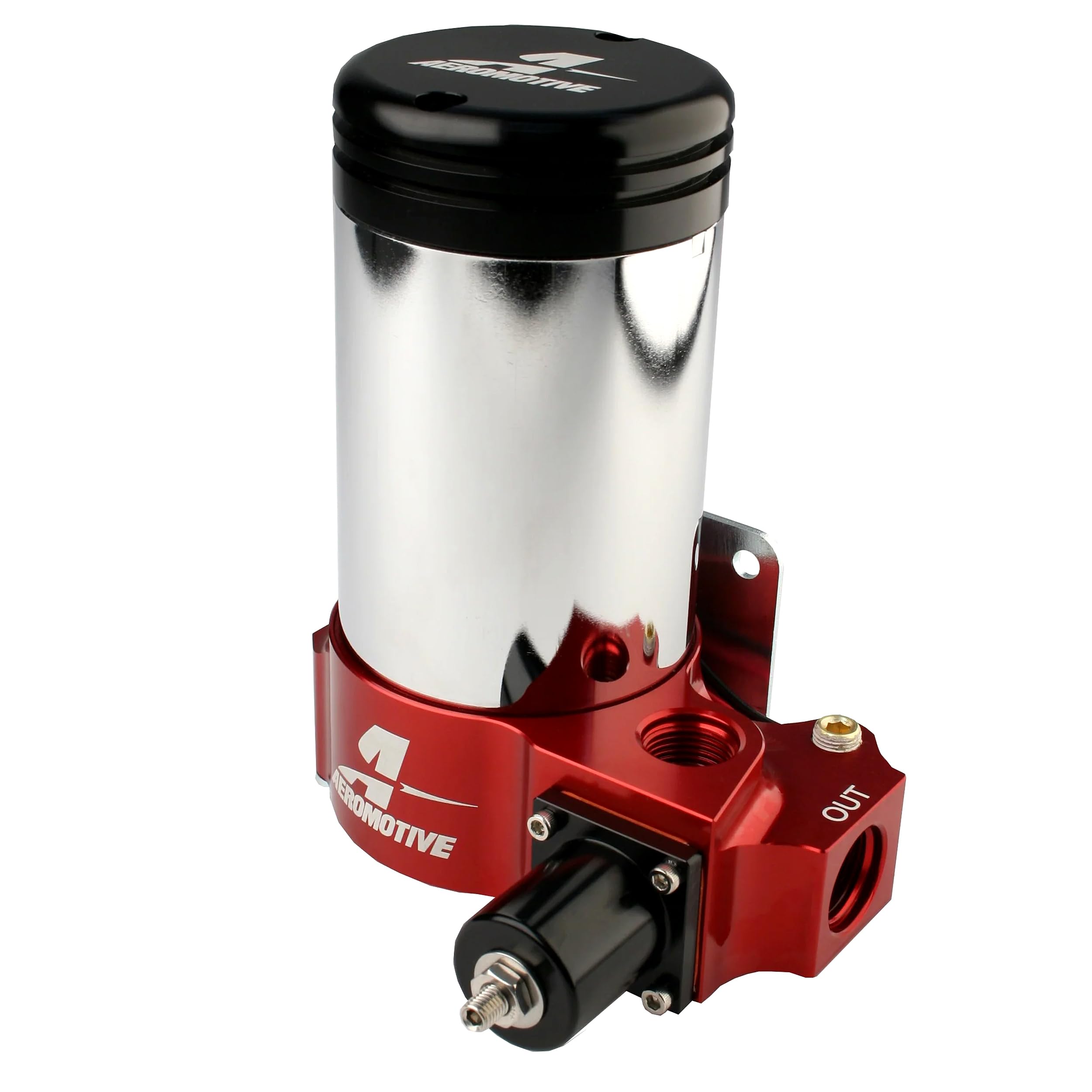 Aeromotive 11202 A2000 Carbureted Fuel Pump, High Horsepower, 12V Electric, Gas Or E85 Fuel Type, Adjustable Bypass, 350+ Gph, Orb-10 Ports, Ideal For Drag Racing And High-Performance Vehicles