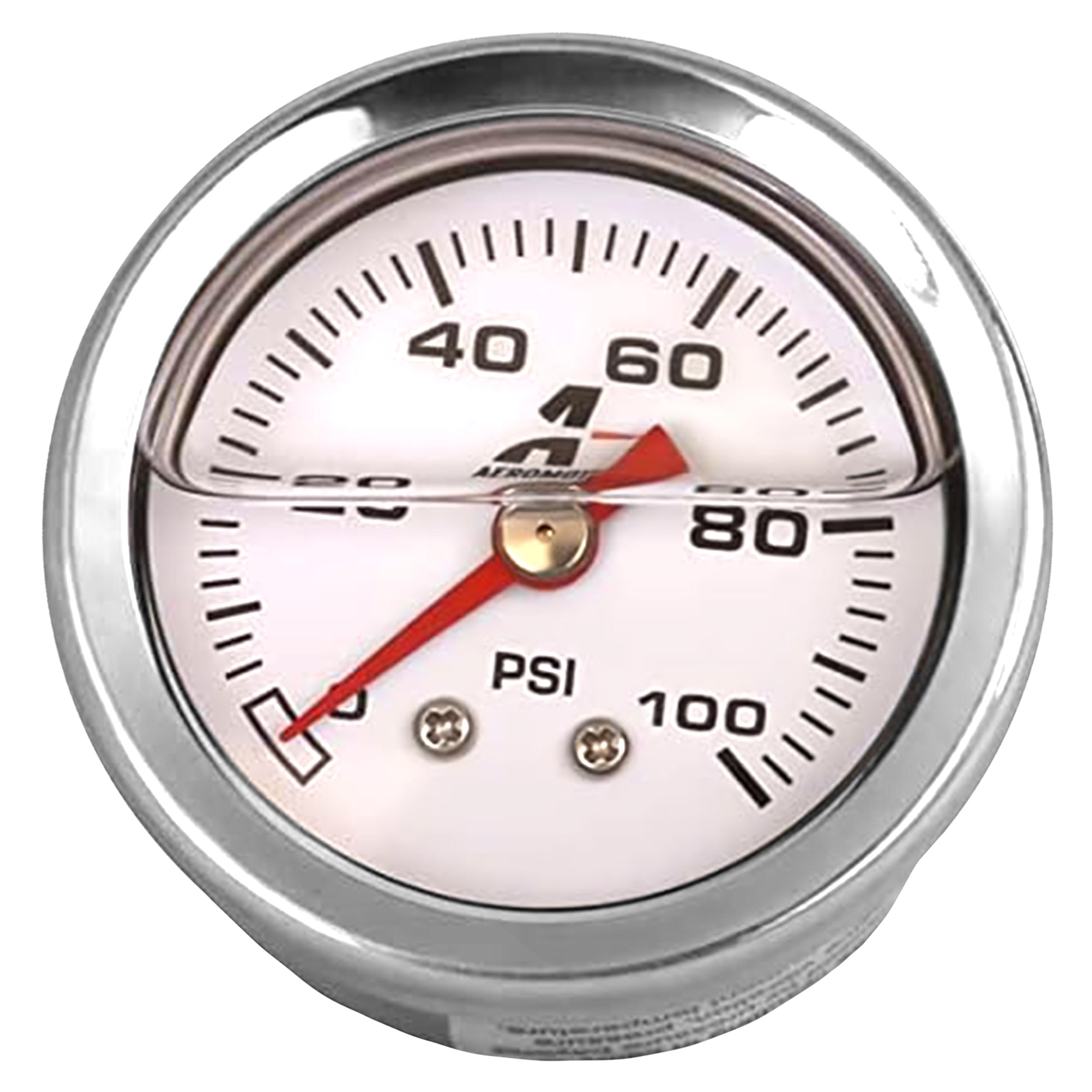 Aeromotive 15633 Fuel Pressure Gauge 0-100 Psi, 1/8 Npt, Liquid Filled, 1.5'' Diameter Dial