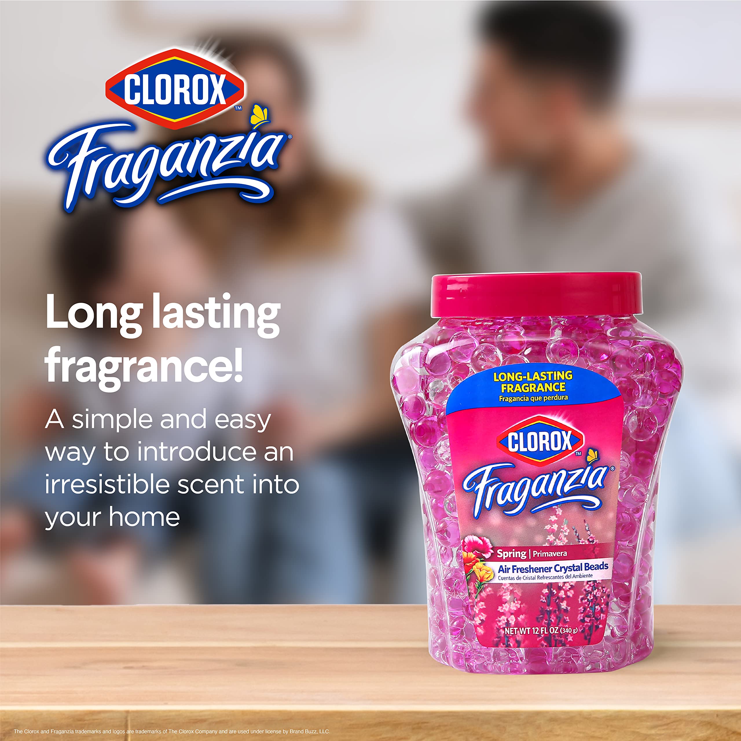 Clorox Fraganzia Crystal Beads Air Freshener Value Pack | Long-Lasting Air Freshener Beads | Gel Beads Air Freshener in Spring S