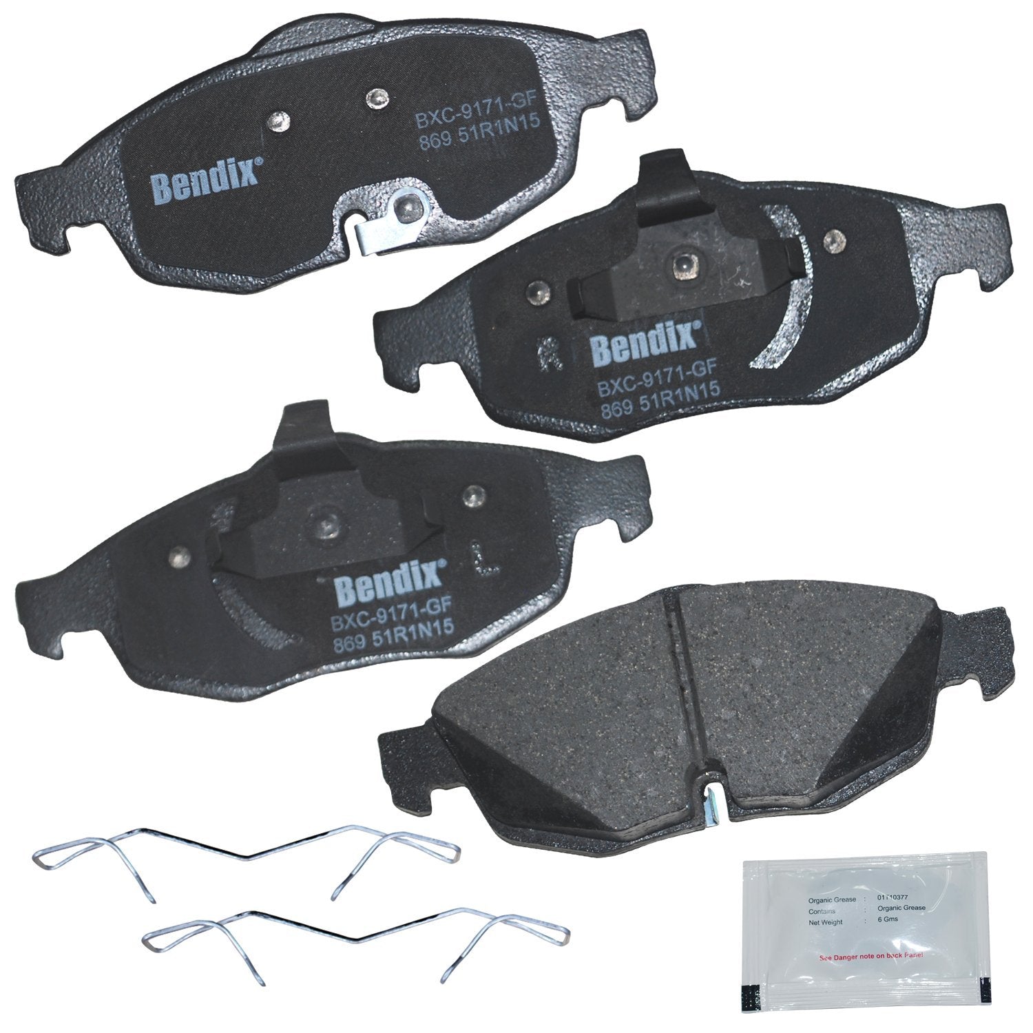 Bendix Priority1 Cfc869 Ceramic Front Brake Pads For Chrysler Cirrus 2006-2001, Sebring 2006-2001, Dodge Stratus 2006-2001