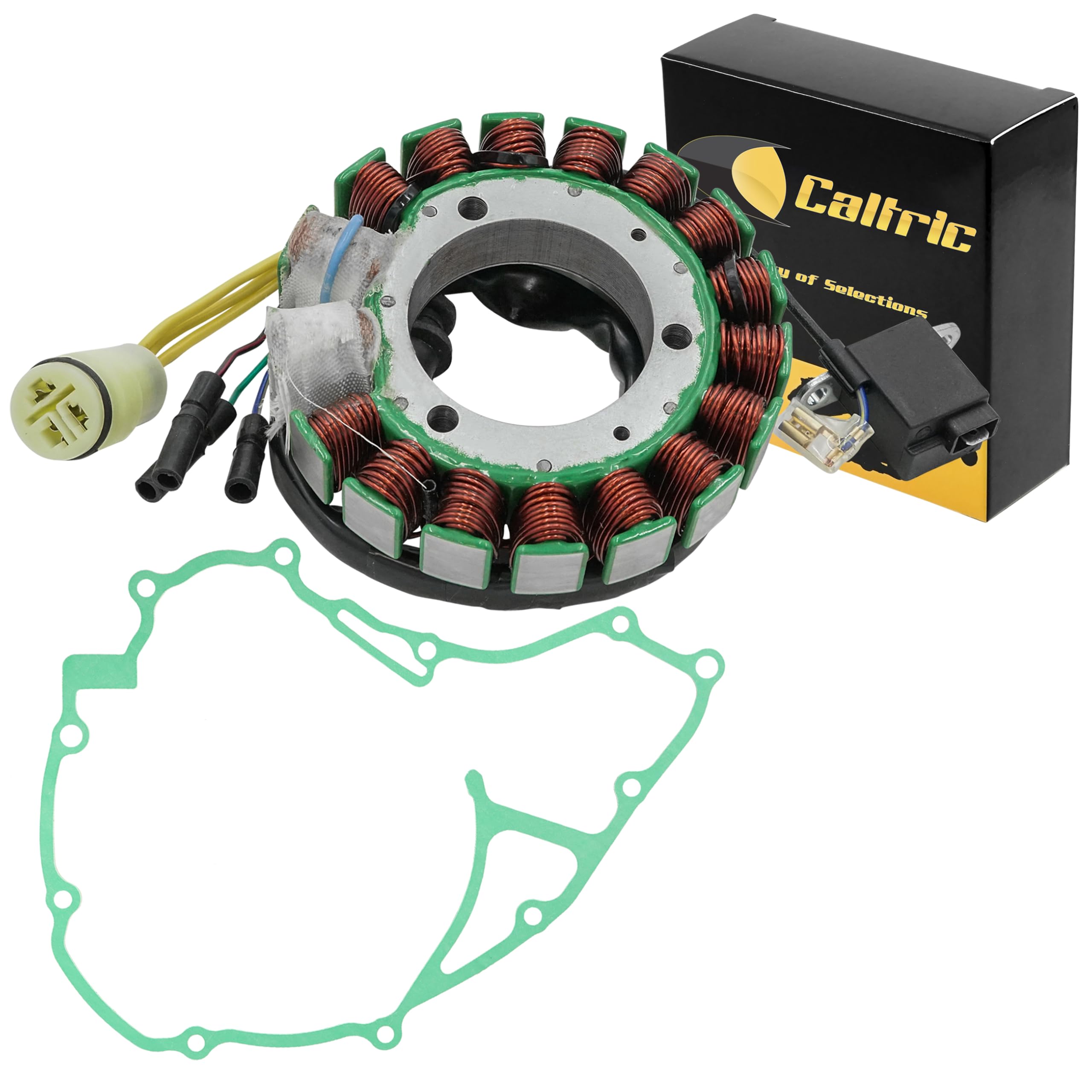 Caltric Stator and Gasket compatible with Honda TRX350 TRX 350 FourTrax 350 4x4 1986 1987 Except TRX350D