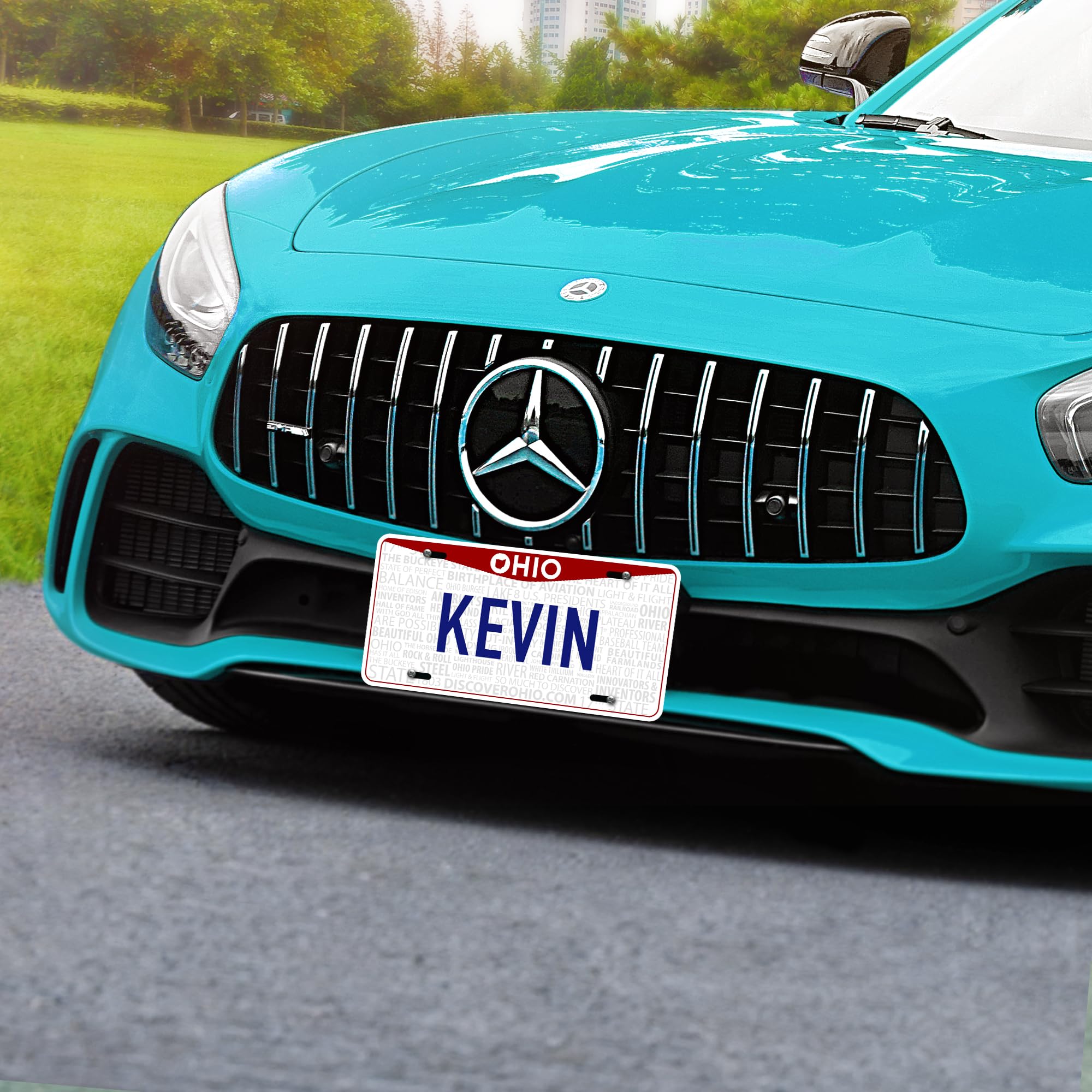 Custom Ohio License Plate, Personalized License Plates For Car, 6X12 Inch, Rust-Free Fade Resistant Aluminum, Usa Made By My Sig