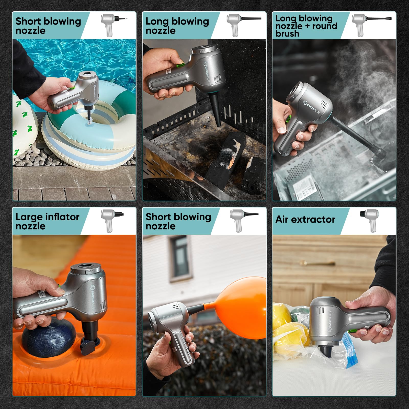 Sakerplus Car Vacuum Cleaner-Wireless Handheld Car Vacuums With Best Suction,Brushless Motor 12000Pa Maximum Power,3 In 1 Mini Portable Vacuum Cleaner Cordless For Home,Office,Kitchen,Cars