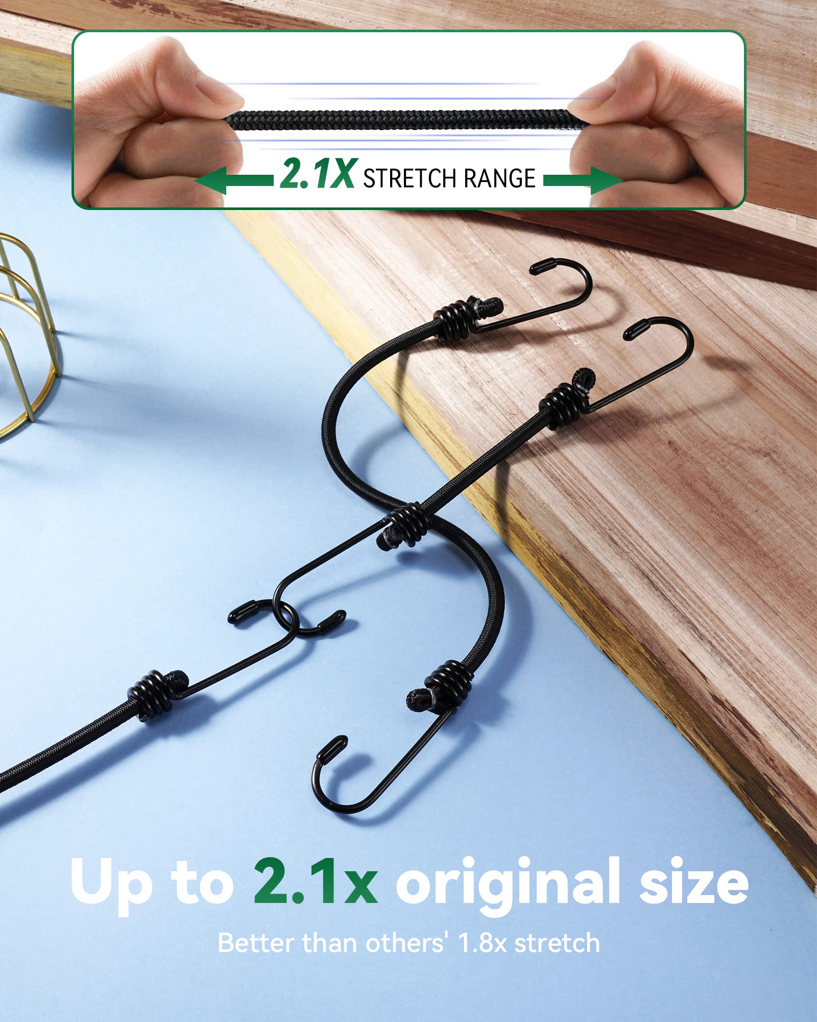 Luckystraps Car Cover Gust Straps With Heavy Duty Clips, Car Cover Wind Protector With Uv Resistance, Protect Your Car Cover From Blowing Off In High Winds, Fit For All Cars From 4.2 Ft To 8.8 Ft