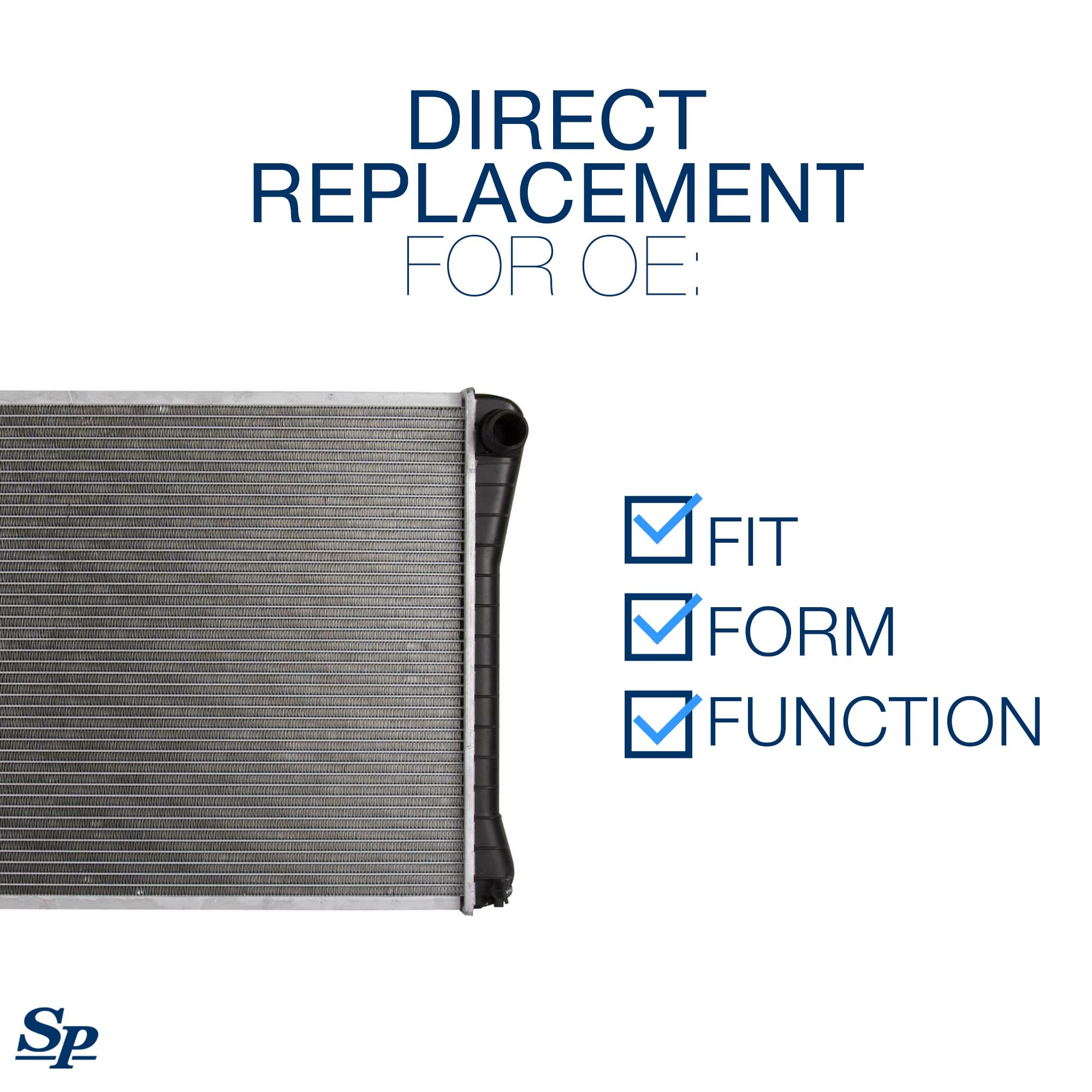 Spectra Premium CU161 Radiator With TOC Compatible With Chevrolet, GMC, Oldsmobile, and Pontiac