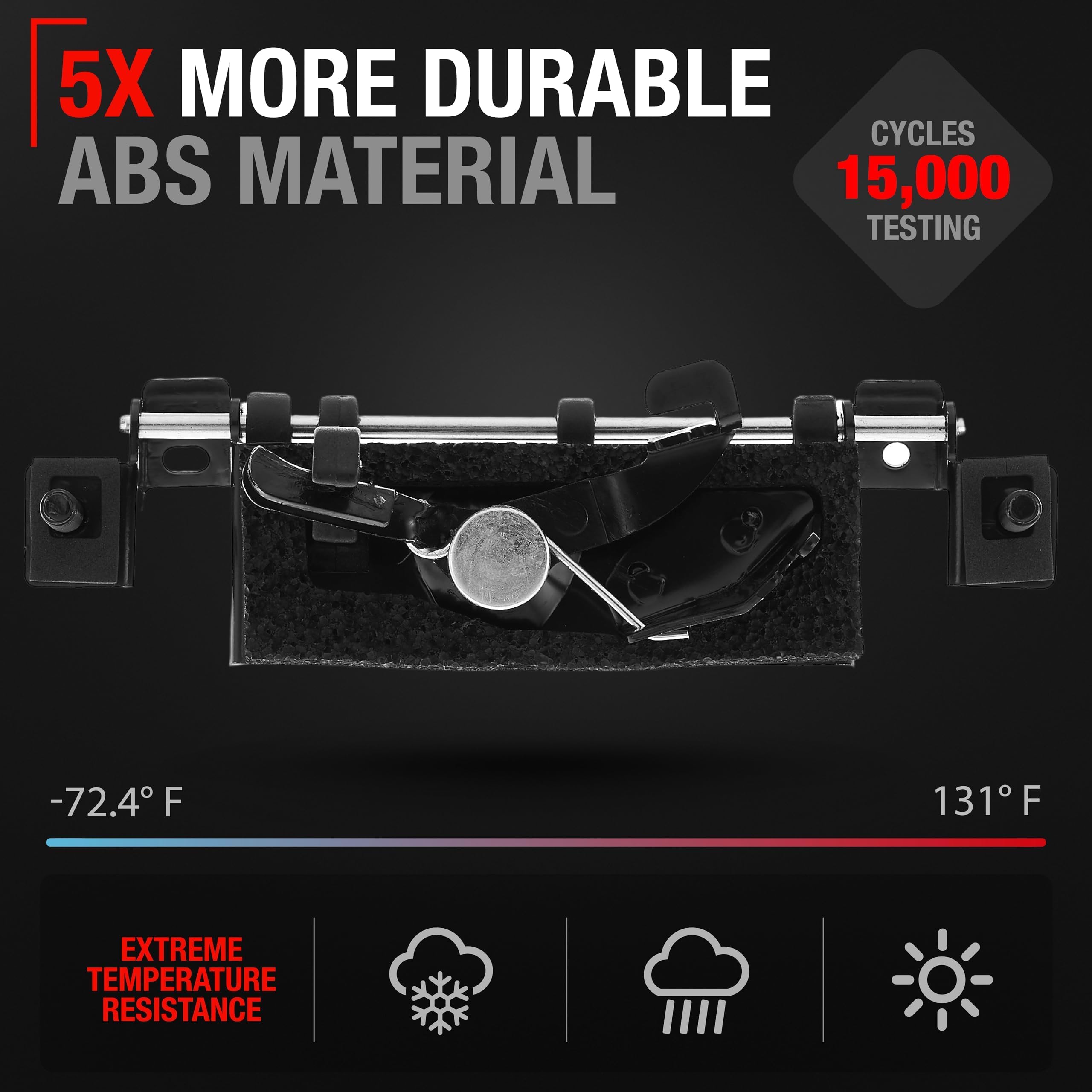 Tailgate Handle Assembly Replacement - Compatible With 2001-2007 Toyota Sequoia, 1998-2003 Sienna - Smooth Black, Plastic - Oem