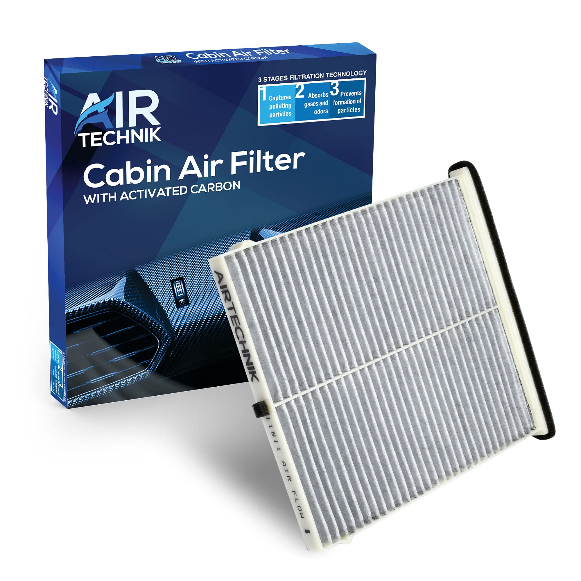 Airtechnik Cf11811 Cabin Air Filter W/Activated Carbon | Fits Mazda 3 2014-2018, Mazda 6 2014-2021, Cx-5 2014-2023 - Kd45-61-J6X
