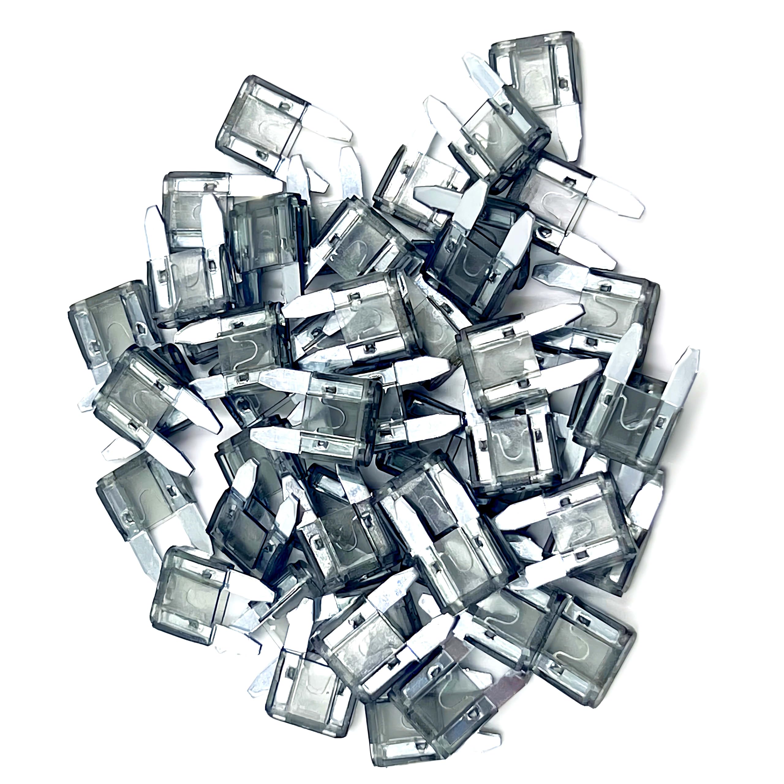 Xjlsgxusg 50Pcs 2Amp Mini Car Fuses, Blade Fuse Assortment Kit For Car, Marine, Truck, Rv Fuse Replacement