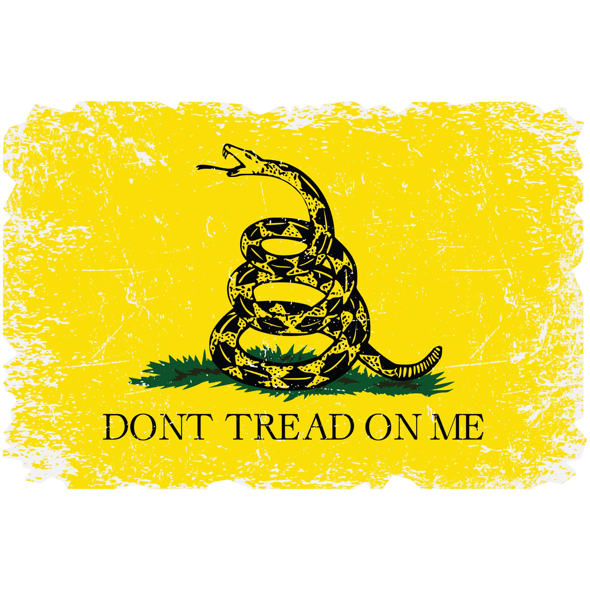 Stickios Dont Tread On Me Sticker - Gadsden Flag Stickers For Cars, Trucks, Windows - Patriotic American Flag Decal - Tattered Y