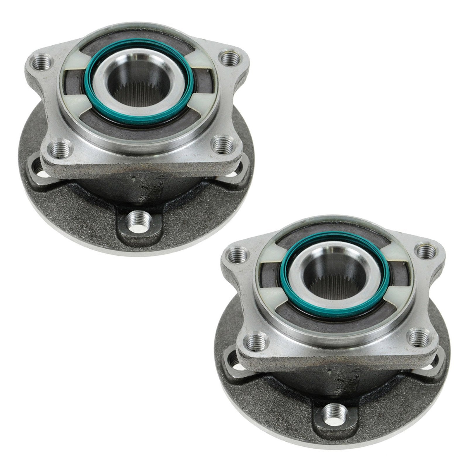 Trq Rear Wheel Hub Bearings Assembly Set Compatible With 2002-2009 Volvo S60 2004-2006 S80 2001-2007 V70 2003-2007 Xc70