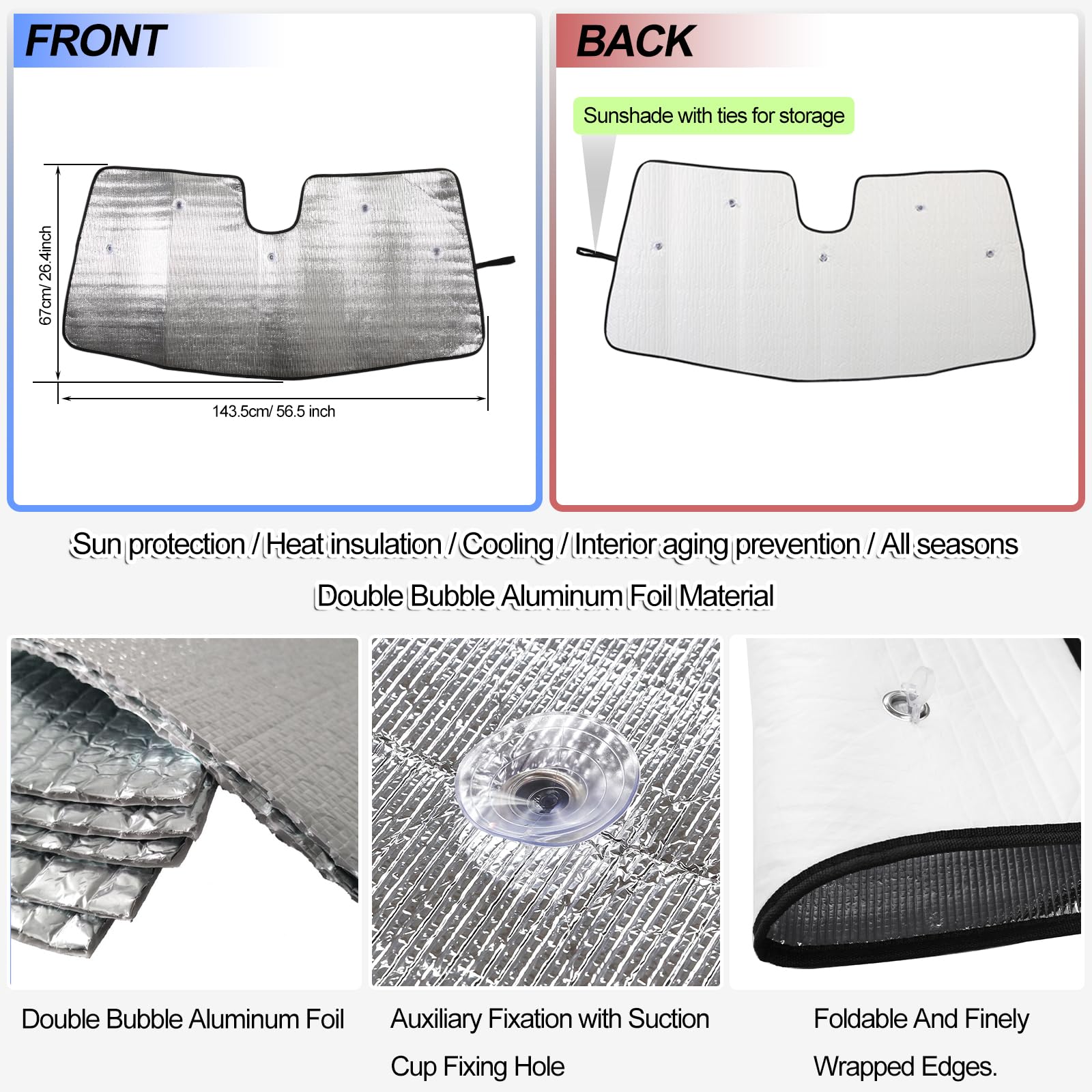 Windshield Sunshade For Honda Crv 2023-2025 Cr-V Accessories Front Window Sun Shade Foldable Reflective Sun Visor Custom Sunscreen Uv Blocker Privacy Protector Heatshield Keeps Your Vehicle Cool