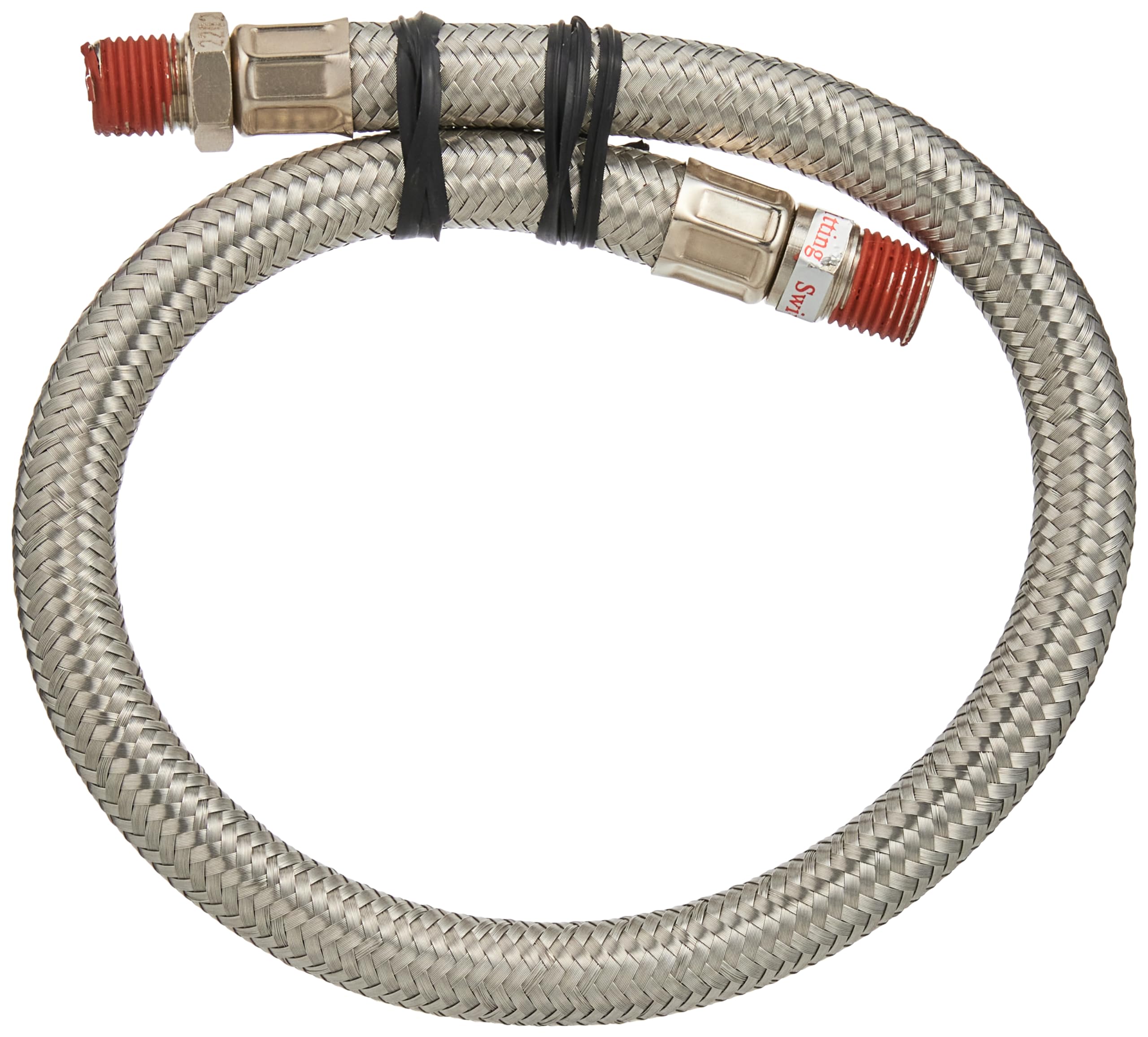 Viair 92804 18'' Stainless Steel Braided Leader Hose Without Check Valve