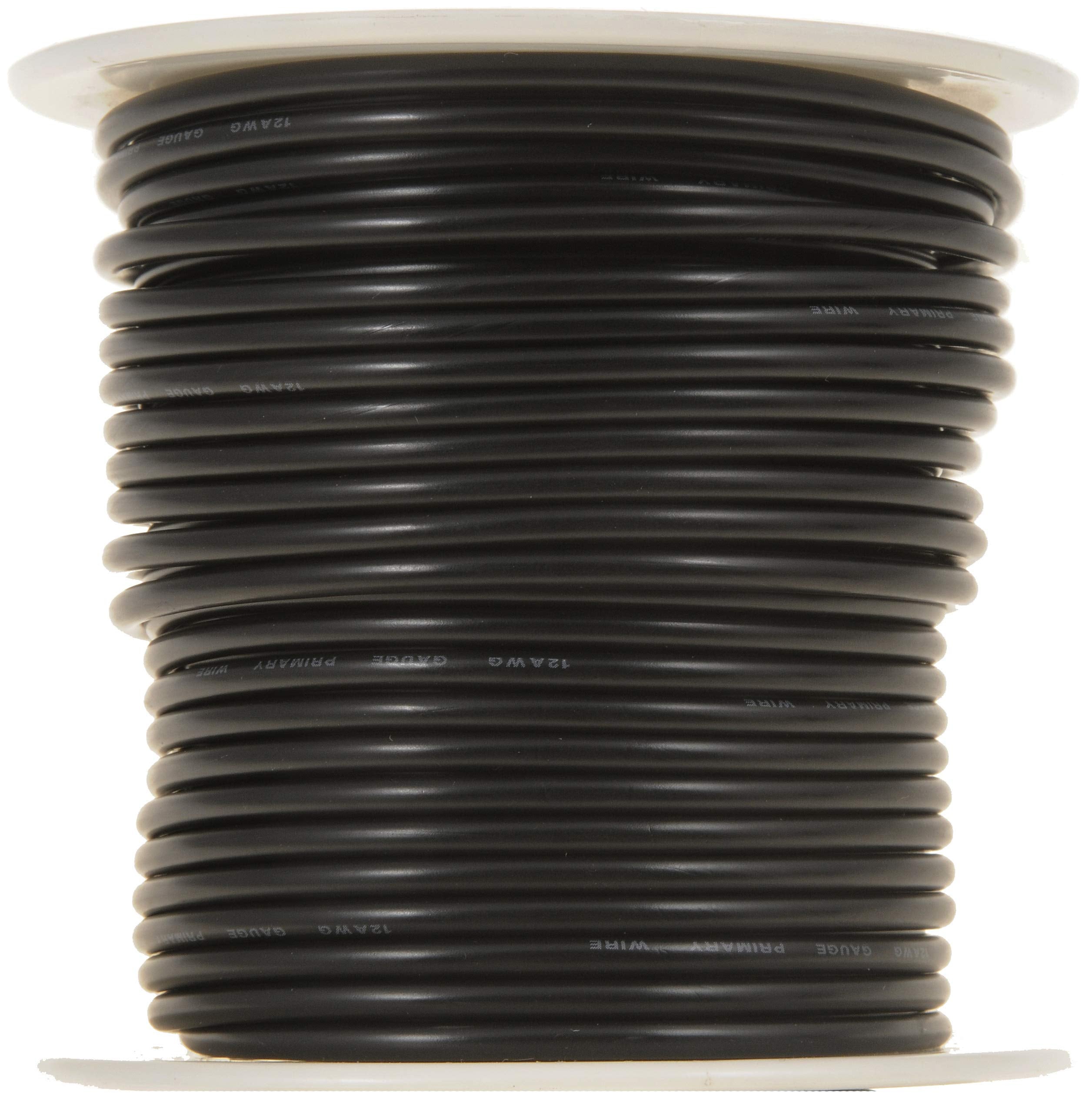 Dorman 85770 12 Gauge Black Primary Wire-Spool, 100 Feet