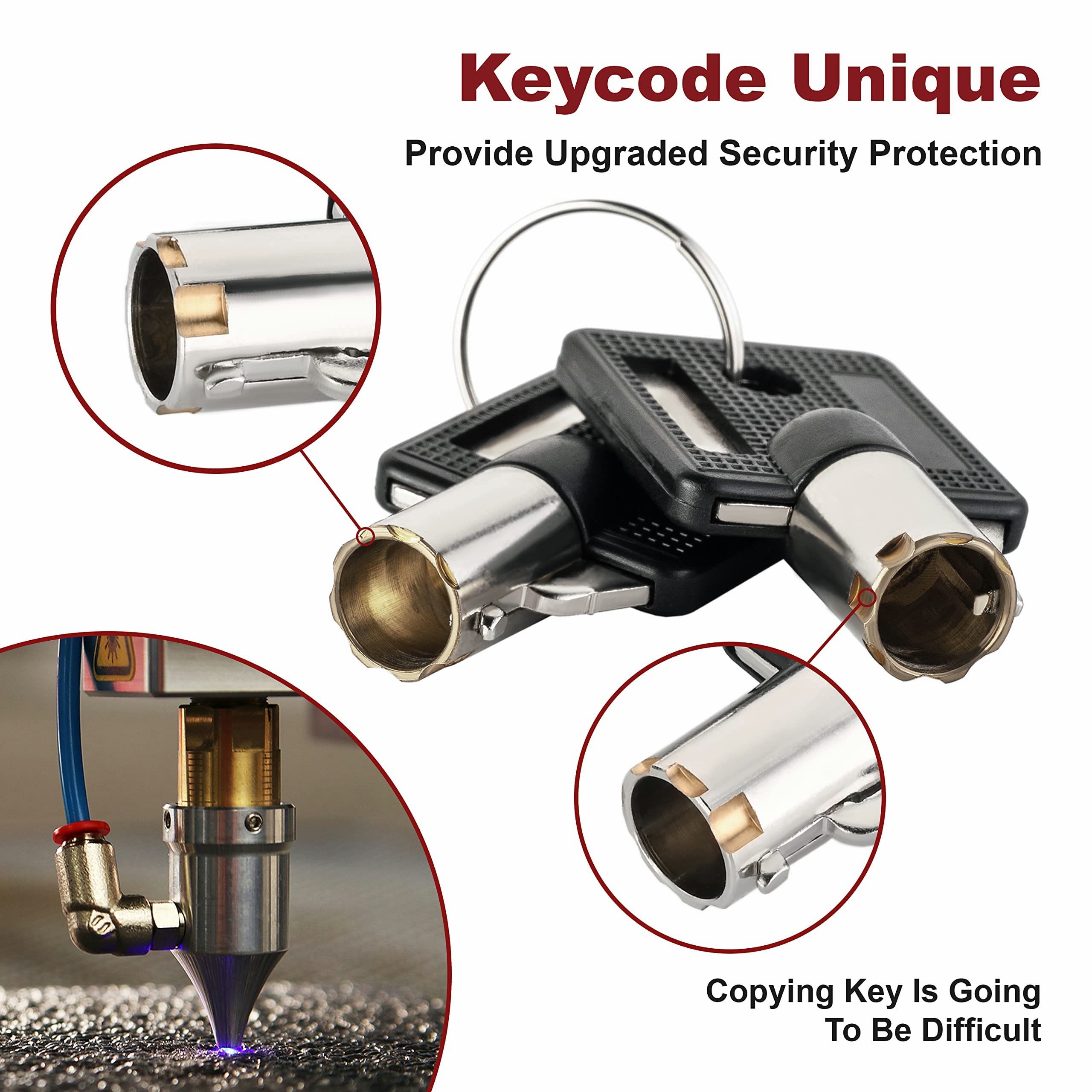 Naissian Rv Locks For Storage Door 7/8 Inch, Rv Compartment Locks Cam Locks For Camper Travel Trailer Cabinet With Keys 7/8, Pack Of 3 Locks With 6 Keyed Alike With Manual