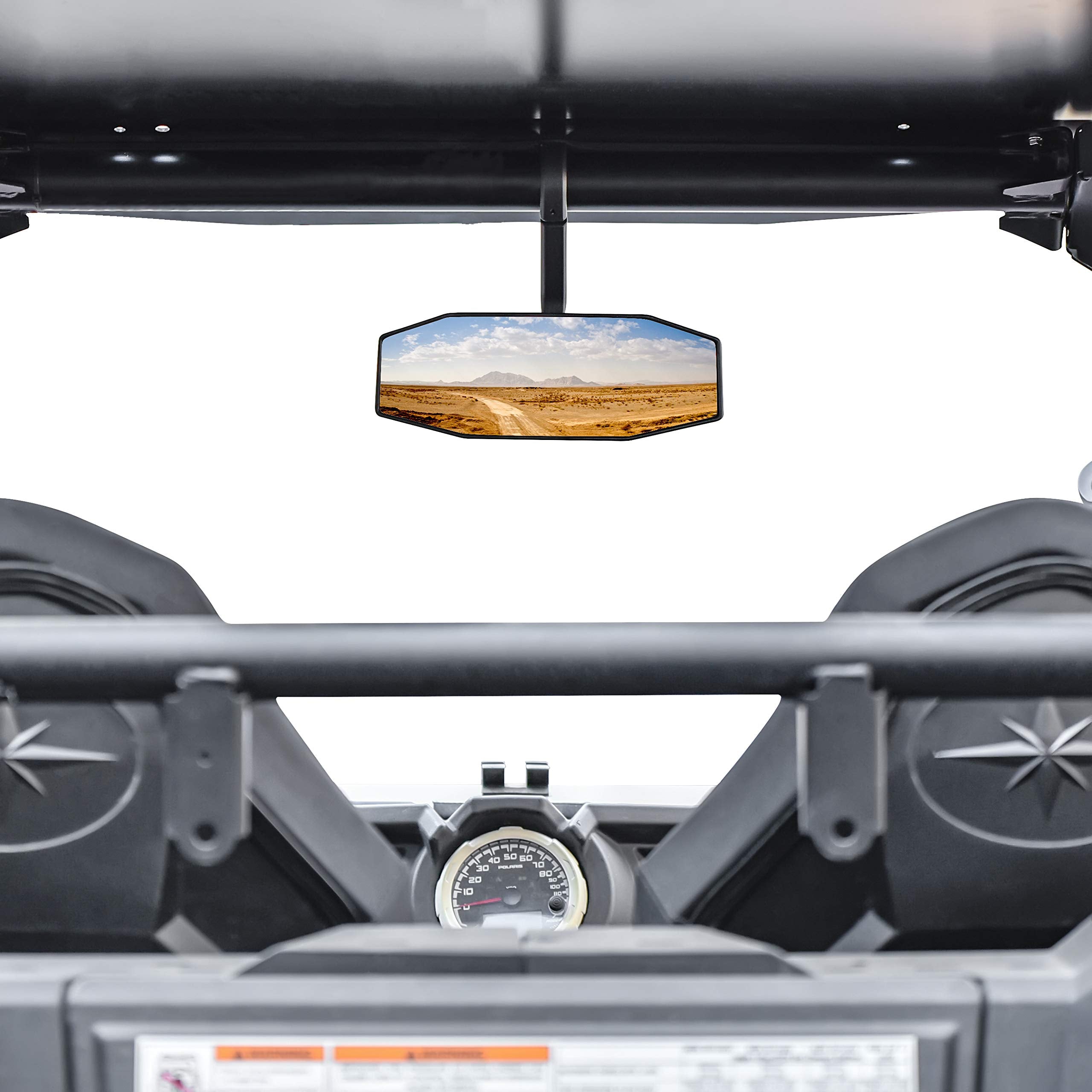 Sautvs Utv Center Rear View Mirror, Premium Convex Rearview Mirror With 1.75'' Clamp For Polaris Rzr 900 1000 Xp/General 1000 Xp