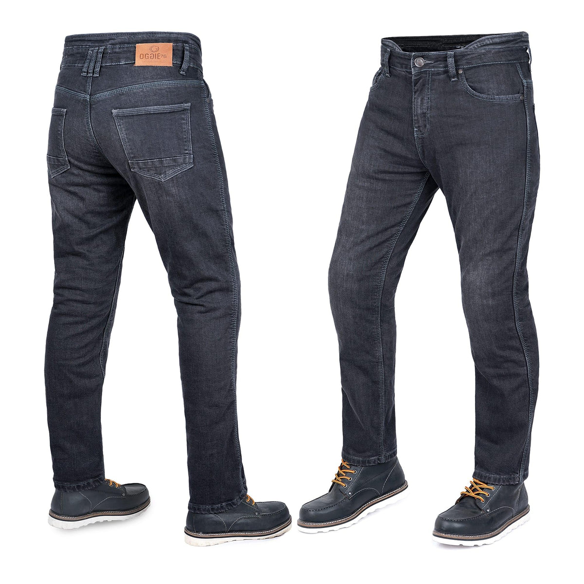 Men Motorcycle Jeans Motorbike Protective Pants Reinforced Denim Trousers Kevlar Protective CE Approved Removable Armored (US, W