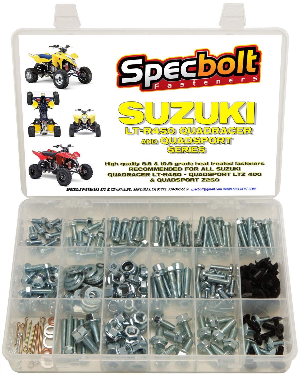 250Pc Specbolt Suzuki Lt-R450 Ltz400 Z250 Atv Bolt Kit For Maintenance & Restoration Oem Spec Fasteners Lt450R Ltr450 Z400 Atv L