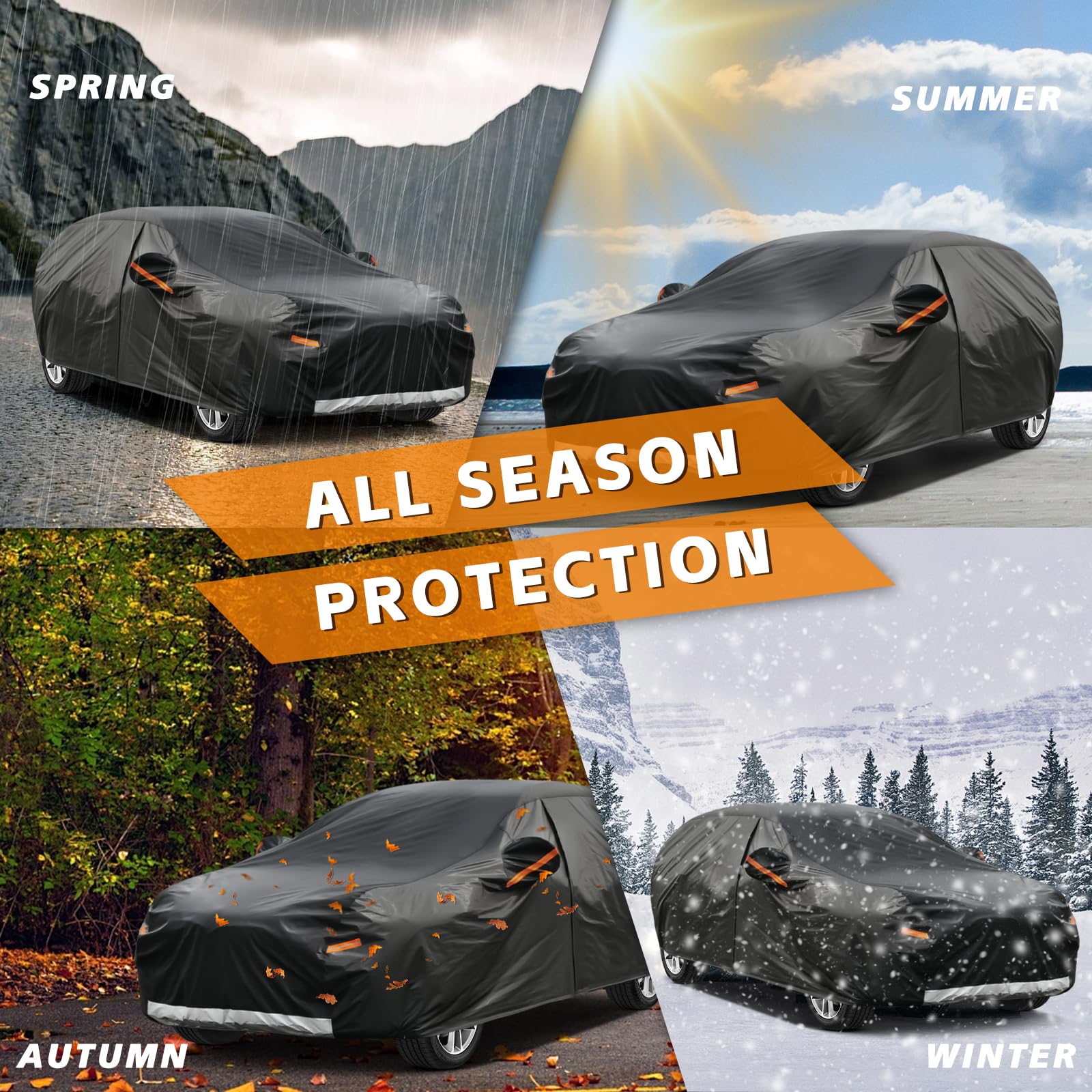 GUNHYI SUV Car Cover Waterproof All Weather for Automobiles, 7 Layers Heavy Duty Full Exterior Cover Universal Fit Subaru CrossT