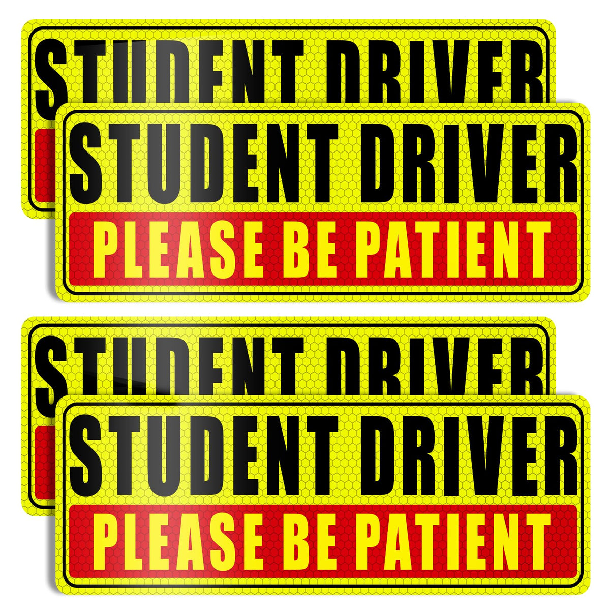 Sukh Student Driver Non-Magnetic For Car - Be Patient Student Driver Non-Magnetic Boys And Girls New Student Driver Sticker Safe