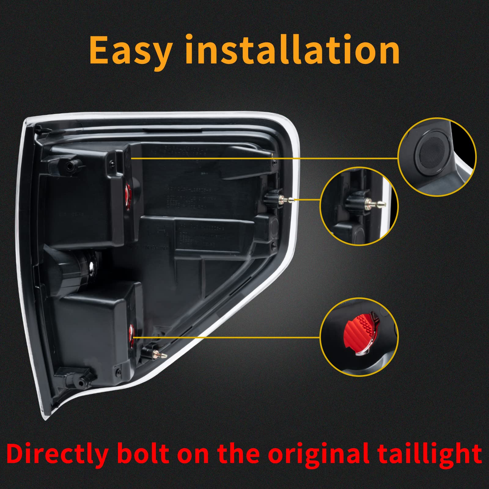 Passenger And Driver Side Rear Tail Light Assembly Compatible With 2009-2014 Ford F150 F-150 Styleside Replace# Bl3Z13404Ab Bl3Z