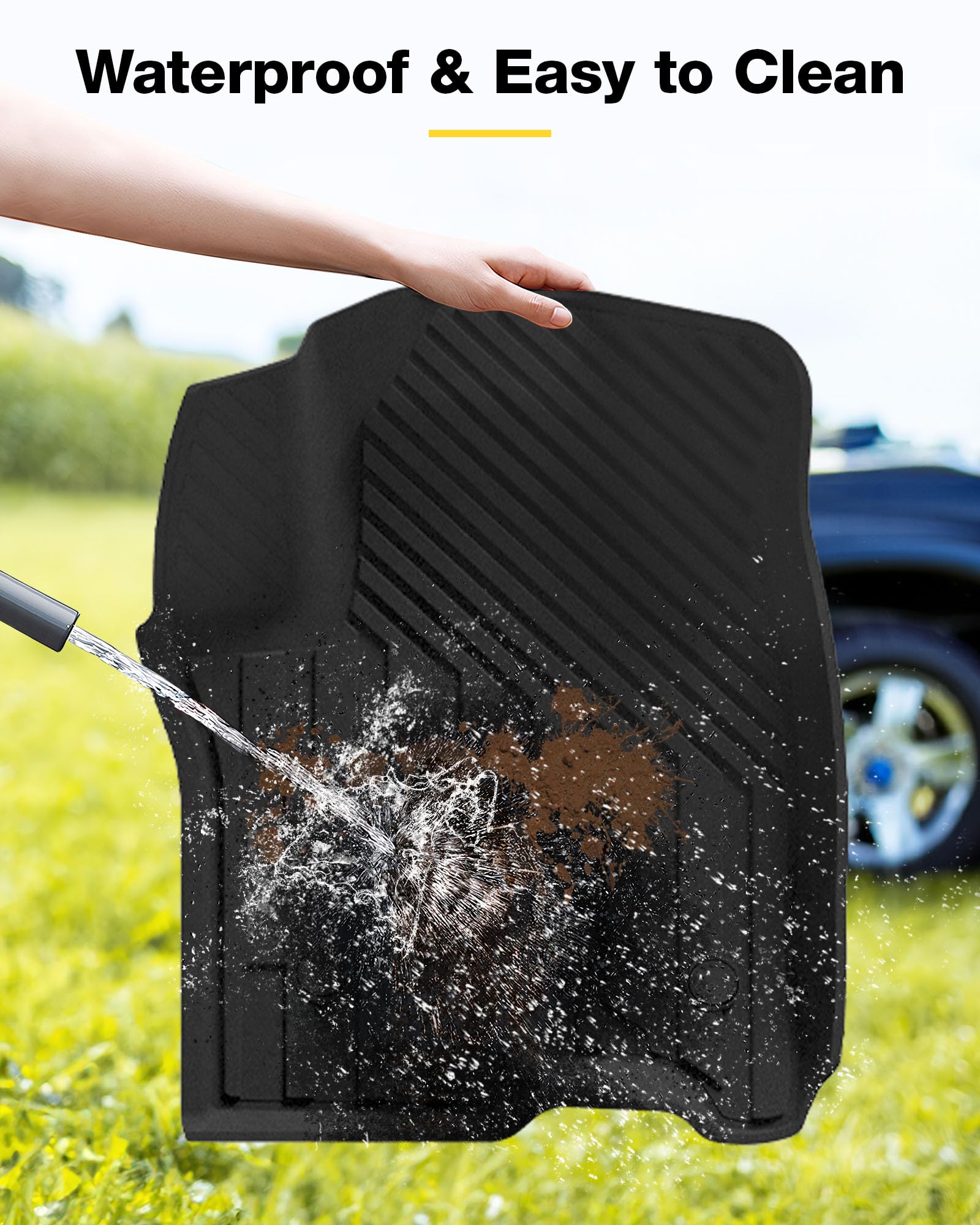 3W Floor Mats & Cargo Liner Fit For 2021-2024 2025 Chevy Suburban/Gmc Yukon Xl/Escalade Esv 7 Seat, Tpe All Weather Custom Fit C